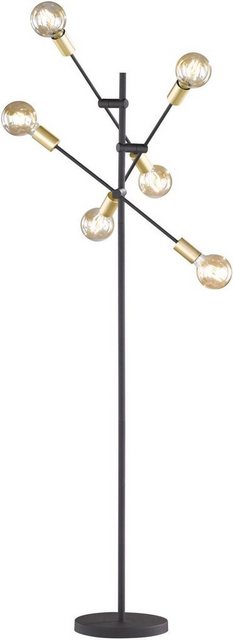 TRIO Leuchten Stehlampe »Cross«, Fussschalter,schwenkbar, Leuchtmittel tauschbar-Otto
