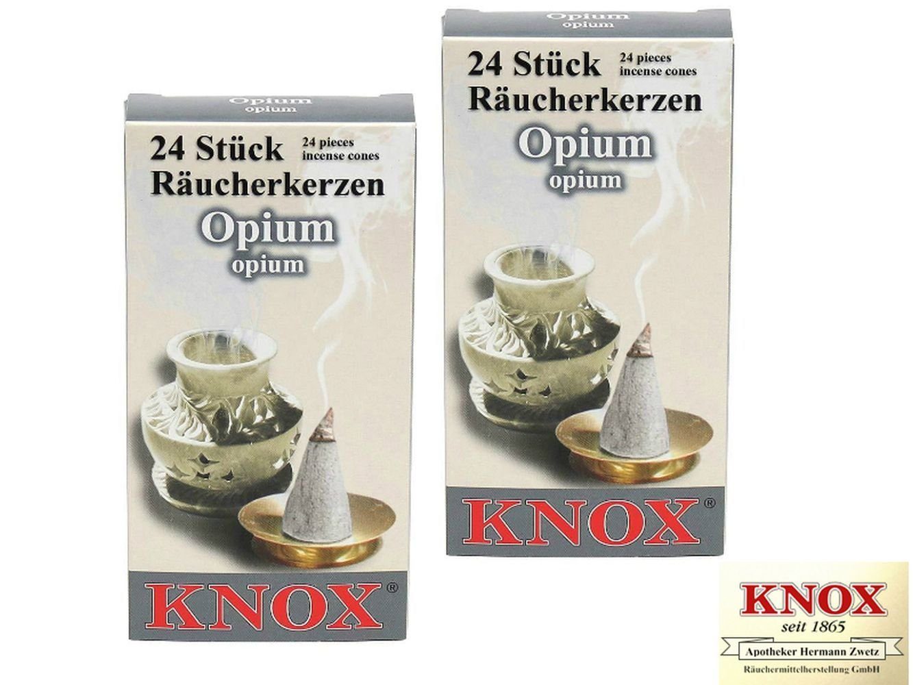 KNOX Duftkerze 2 Päckchen Räucherkerzen- Opium - 24er Packung günstig online kaufen