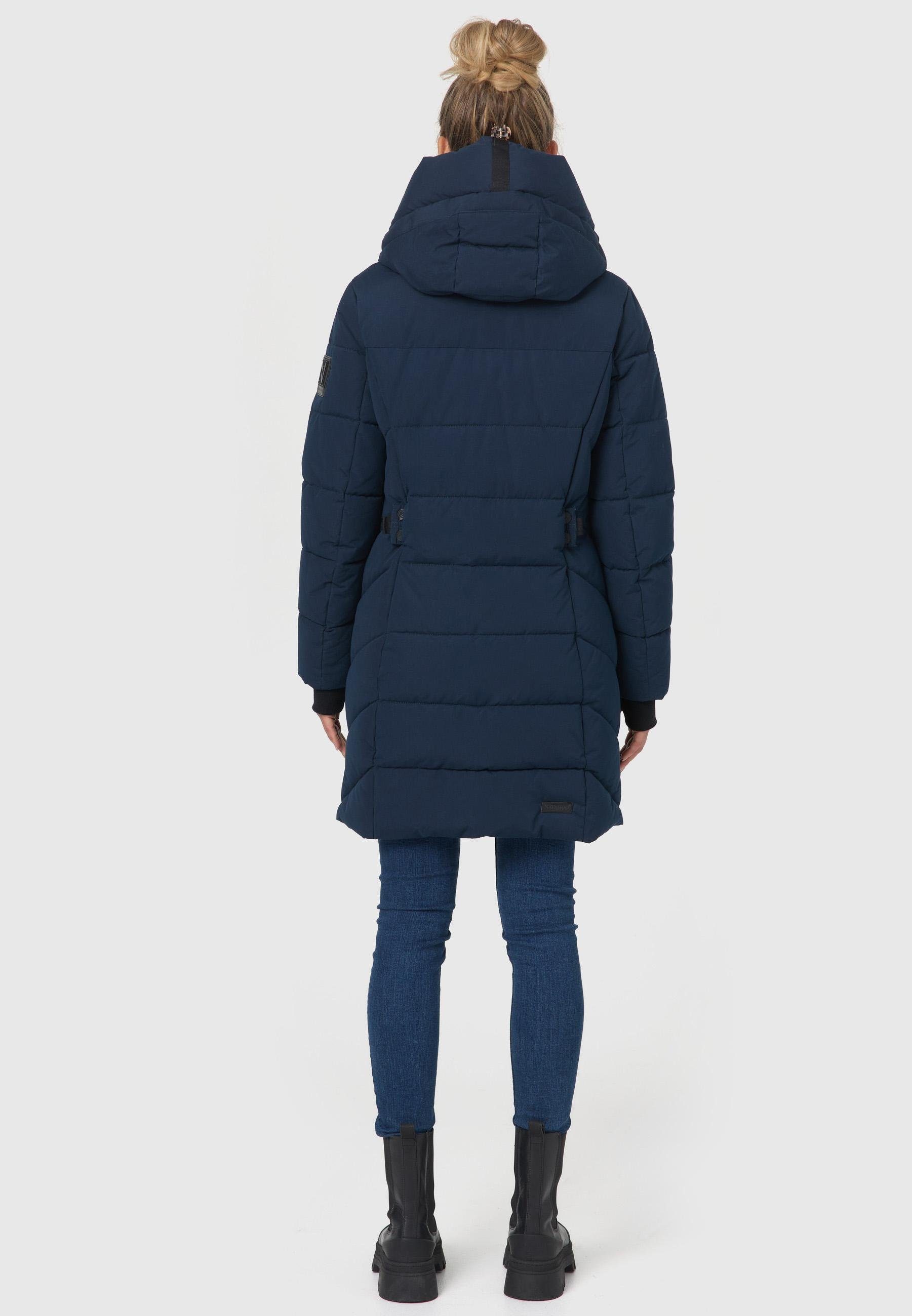 Navahoo Steppmantel Knutschilein Stylischer Damenmantel mit abnehmbarem Fleece-Kragen