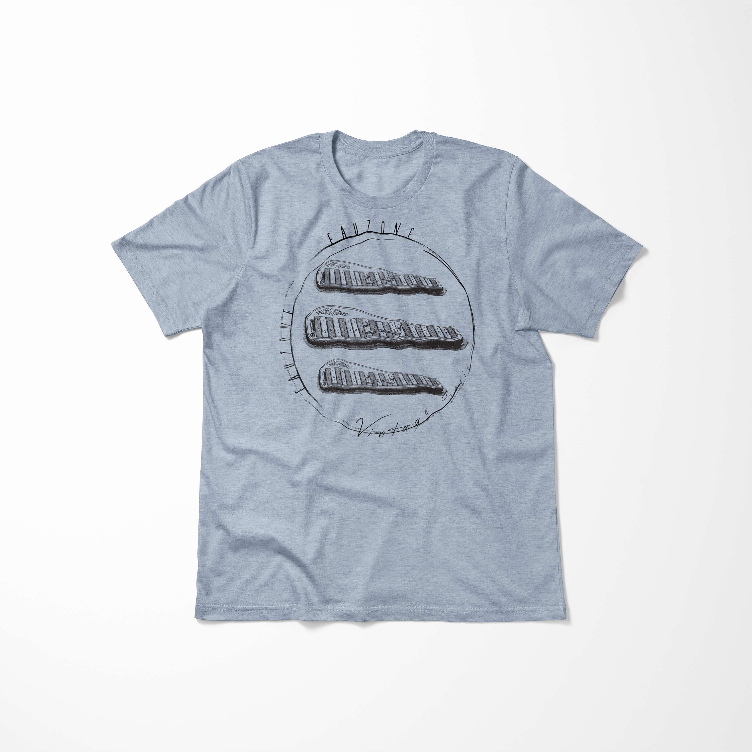 Stonewash T-Shirt Xylophone T-Shirt Art Herren Denim Sinus Vintage