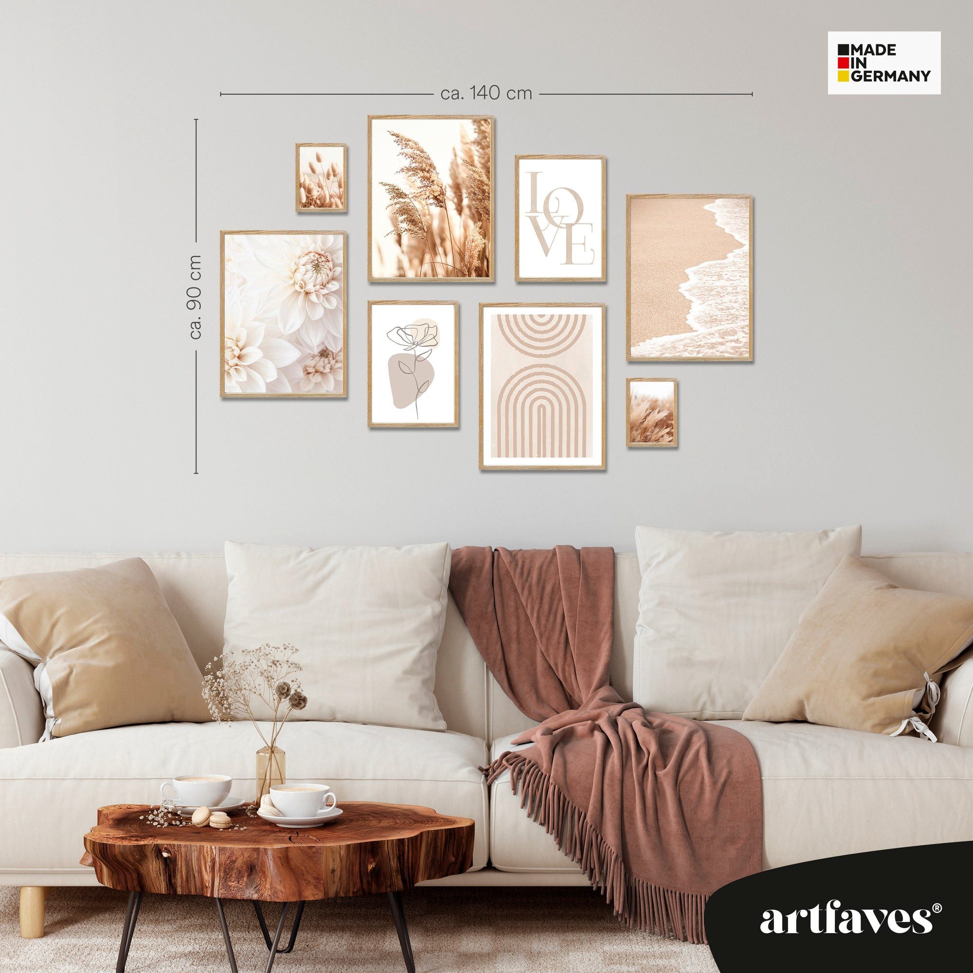 ARTFAVES Bilder-Collage Poster Set - BEIGE günstig online kaufen