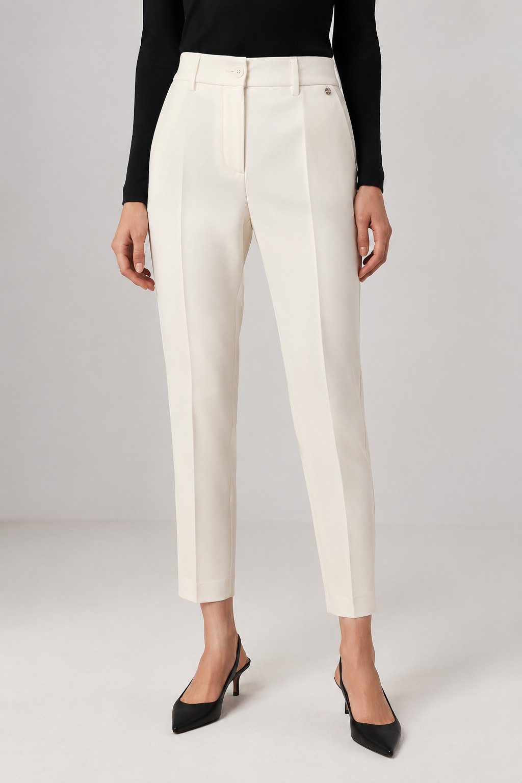 Liu Jo Anzughose ECS PANT.TS LUNGO light panna - elegante Stoffhose schmal
