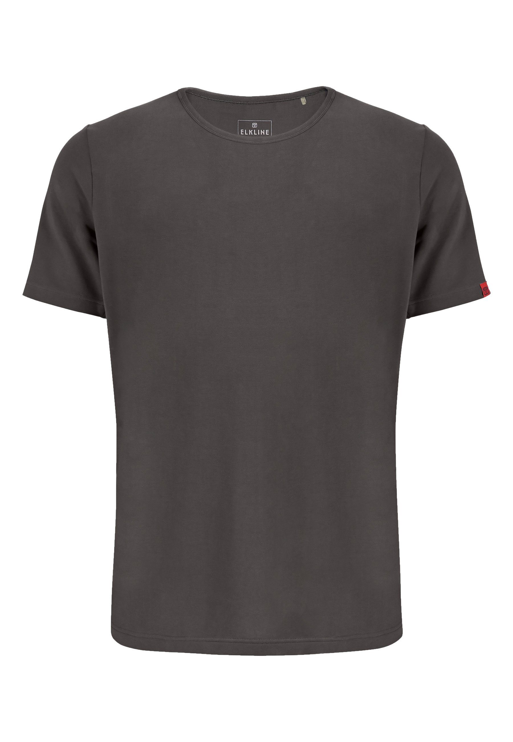 Elkline T-Shirt Drive Cool Basic Unifarben sportlich gerader Schnitt grey