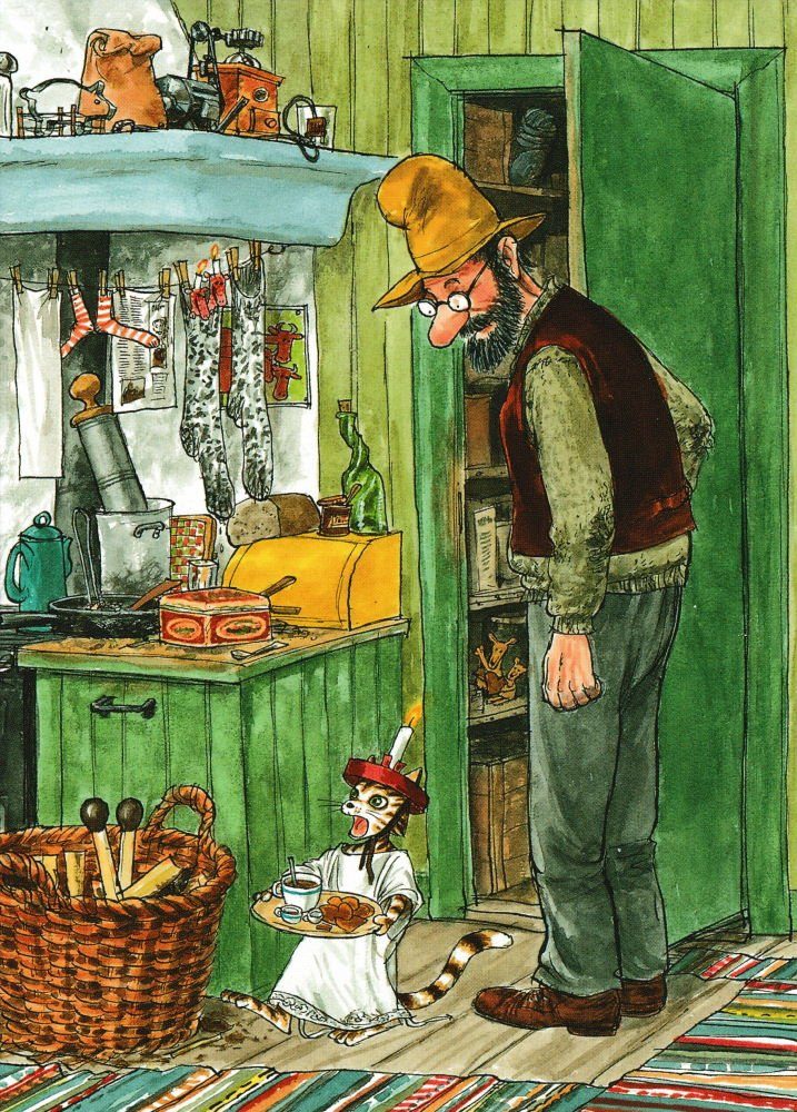 postkarten-universum.de Postkarte Postkarten-Set "Weihnachten mit Pettersson und Findus" – Bild 5 von 5