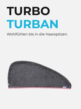 Sowel Turban-Handtuch - Turbo Turban -, 100% Bio-Baumwolle, Haarturban mit Knopf
