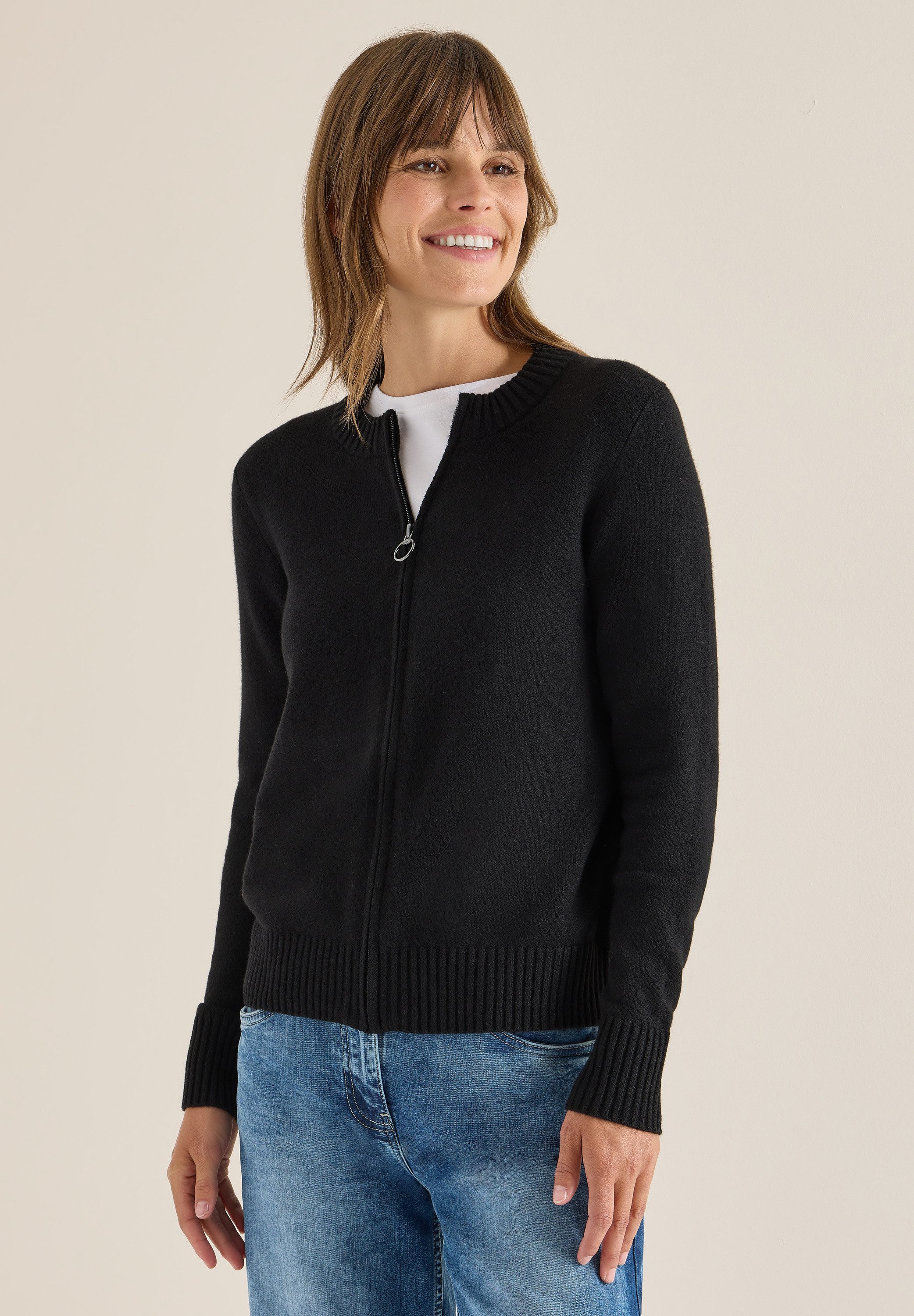 CECIL Cardigan mit Ripp-Details