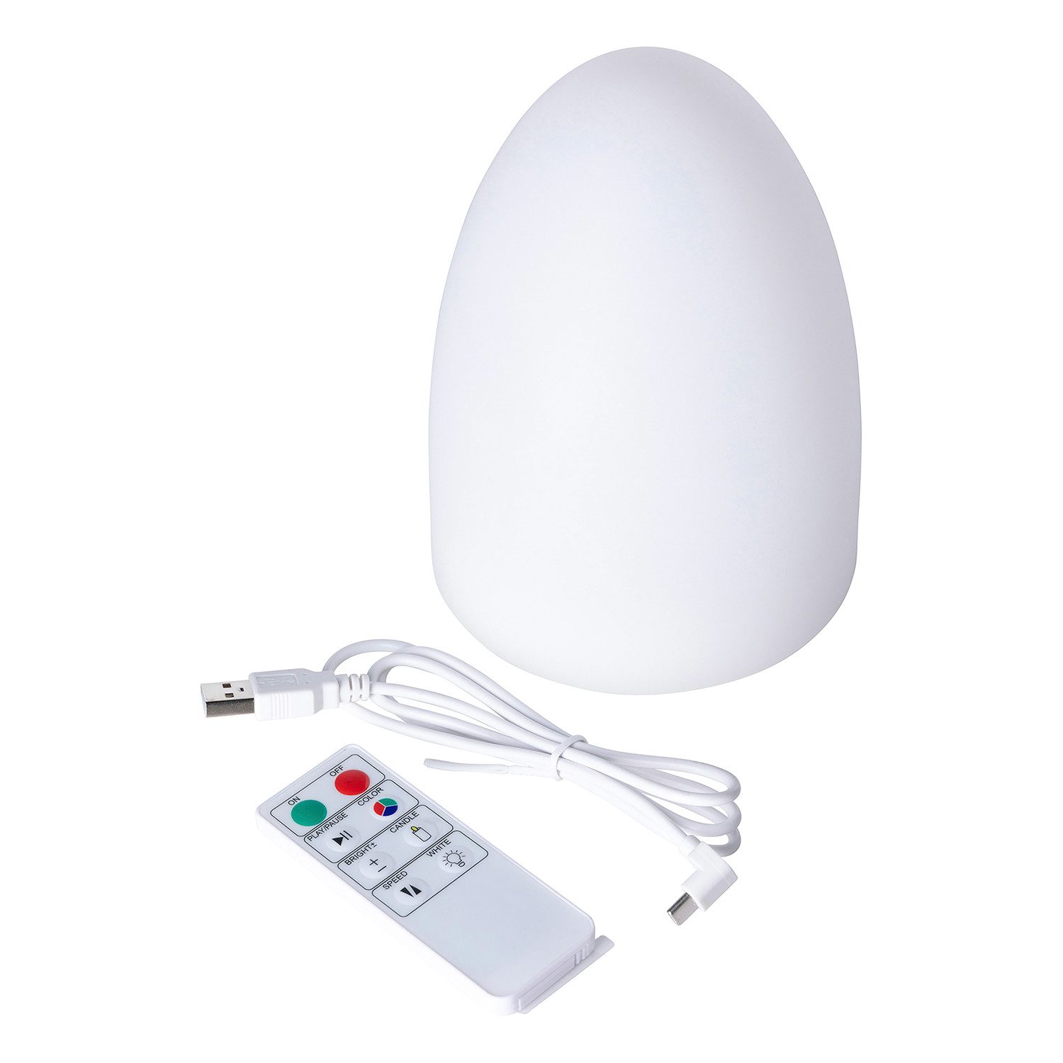 Fink LED Dekolicht GLOW LED Leuchte - H. 15cm x B. 11cm - weiß - Polyethylen - Lampe, LED Lampe Leuchte - Effiziente LED Beleuchtung für Ihr Zuhause