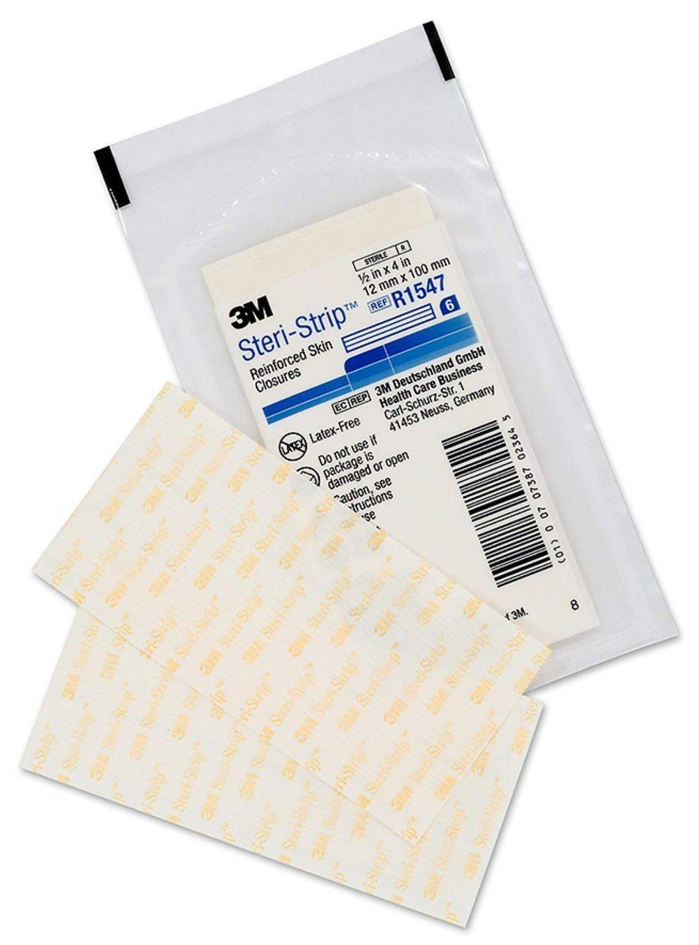 3M Druckstellenpflaster 3M Steri-Strip Wundverschlussstreifen Пластир, R1547, 12 mm x 100 mm (10 St)