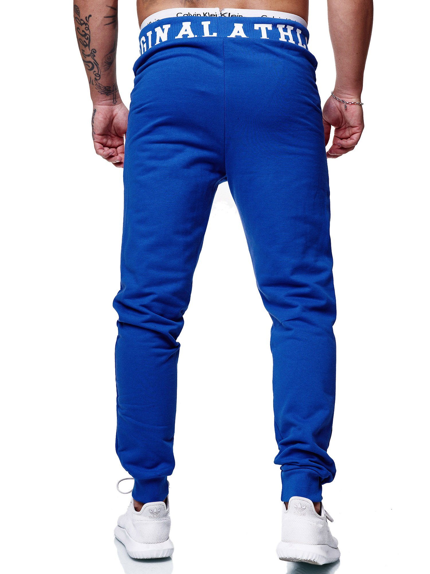 (1-tlg) Herren Männer Jogginghose Trainingshose 601 Blau Sweatpants Code47 Jogginghose Sporthose