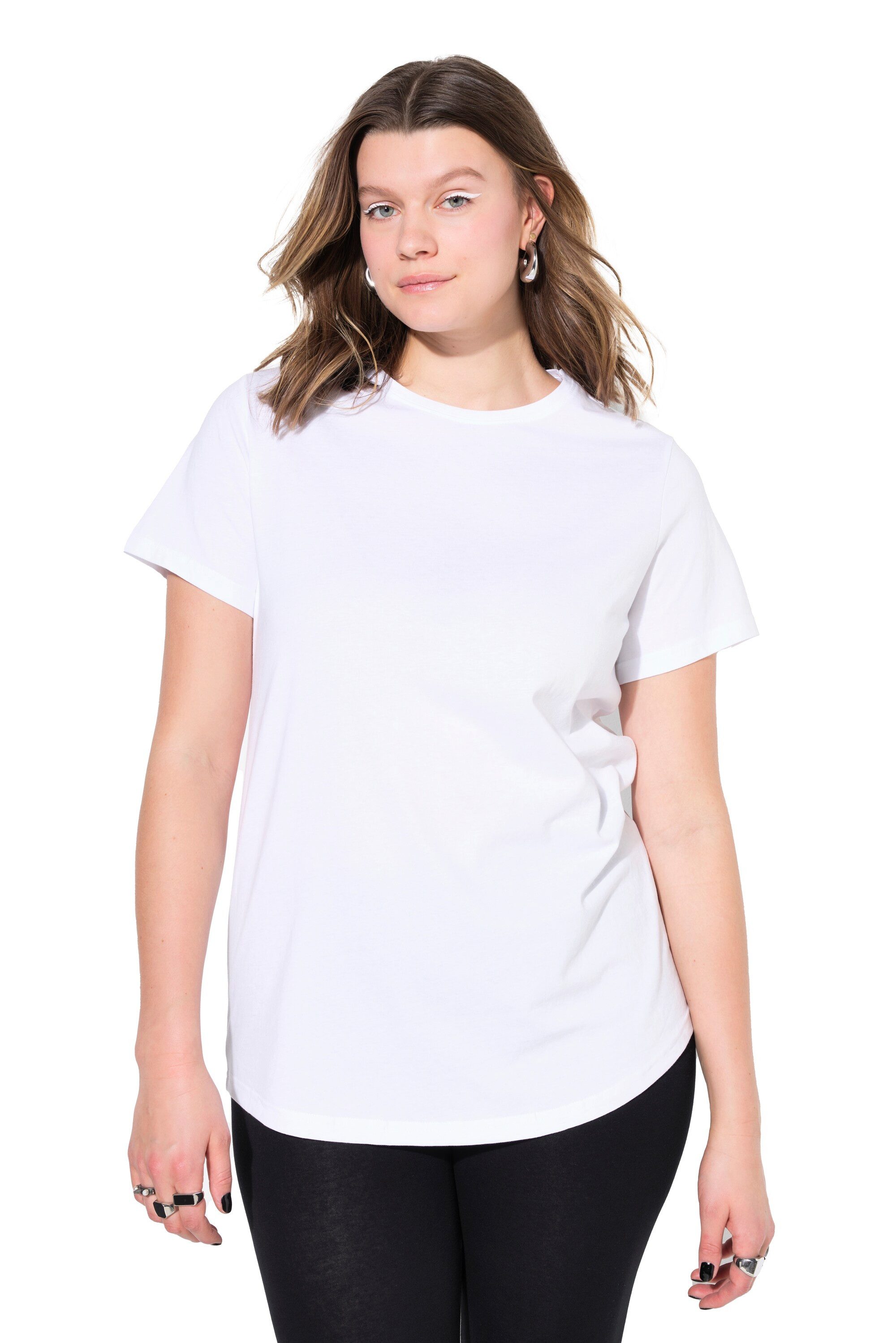 Studio Untold Longshirt T-shirt Rundhals Halbarm Doppelpack (2-tlg) günstig online kaufen