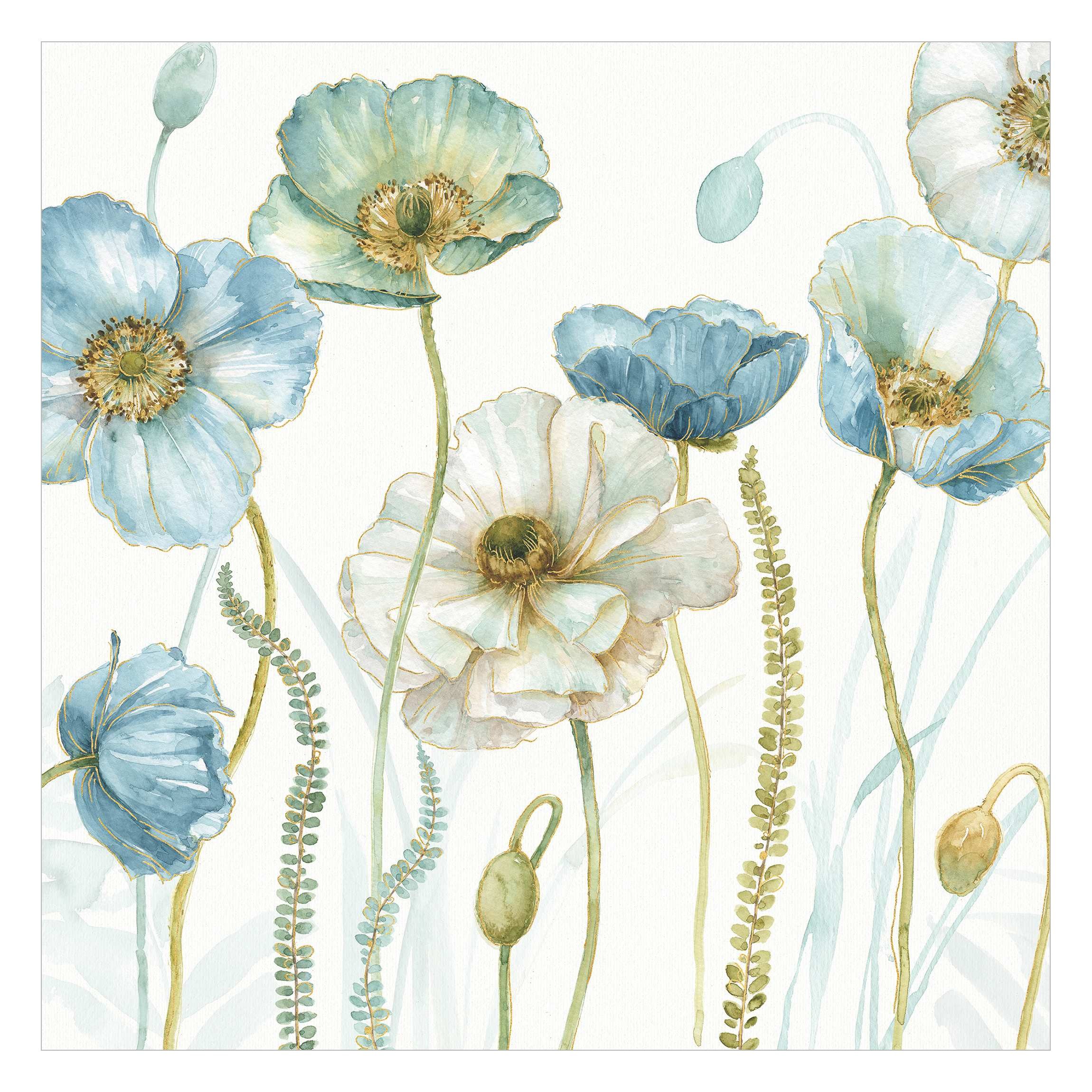 Bilderdepot24 Fototapete Blüten Gold Blumen Floral günstig online kaufen