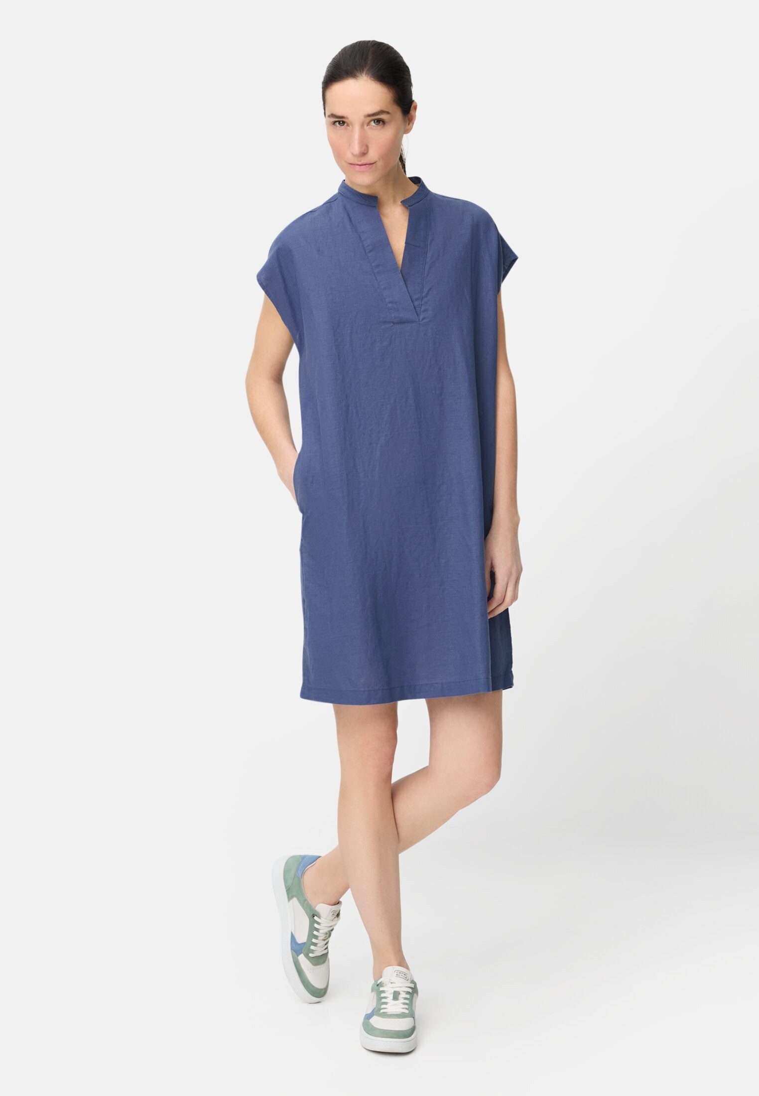 camel active Sommerkleid mit seitlichen Taschen Kurzarm
