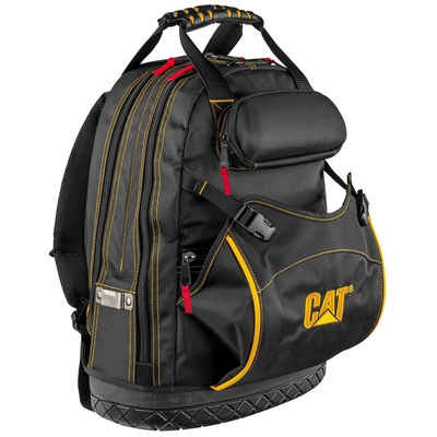 CAT CATERPILLA Werkzeugtasche »Werkzeug-Rucksack 18" (45cm) Professional«, wasserdichter Boden, wasserabweisend, strapazierfähig und langlebig