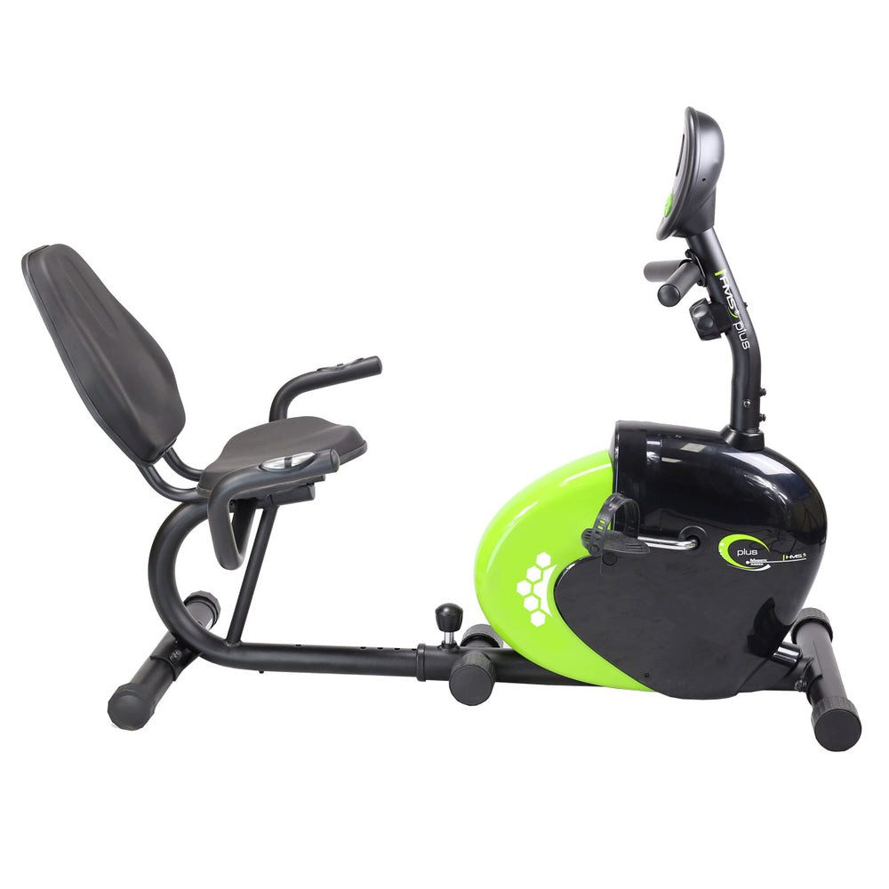 HMS Liege-Heimtrainer Liegeheimtrainer Heimtrainer Fitnessgerät (Spar-Set, 8 Widerstandsstufen), bequemer Sitzposition für gelenkschonendes Ausdauertraining