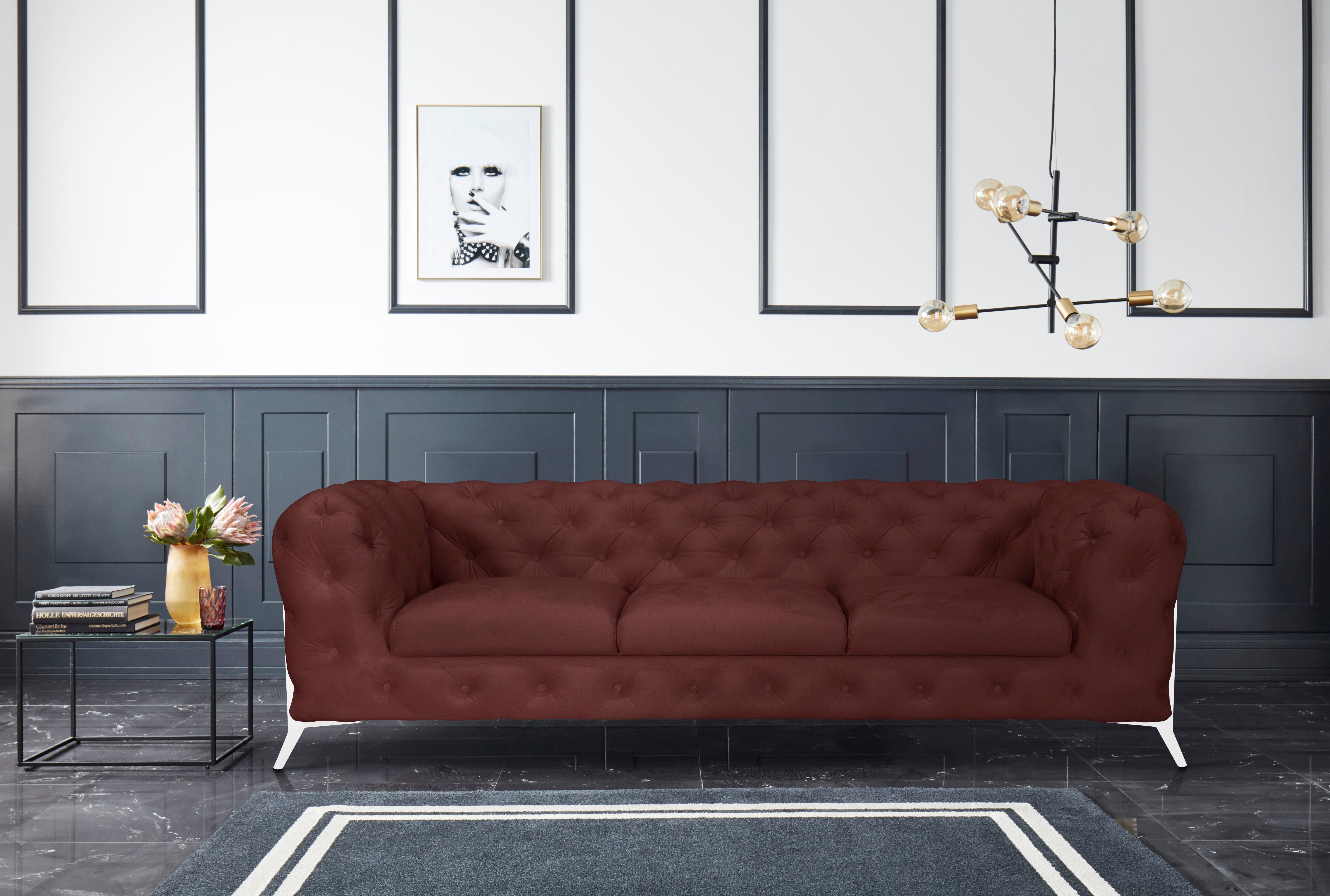 Leonique Chesterfield-Sofa Amaury, aufwändige Knopfheftung, moderne günstig online kaufen