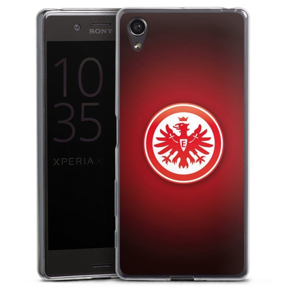 DeinDesign Handyhülle Eintracht Frankfurt Offizielles Lizenzprodukt Wappen, Sony Xperia X Slim Case Silikon Hülle Ultra Dünn Schutzhülle