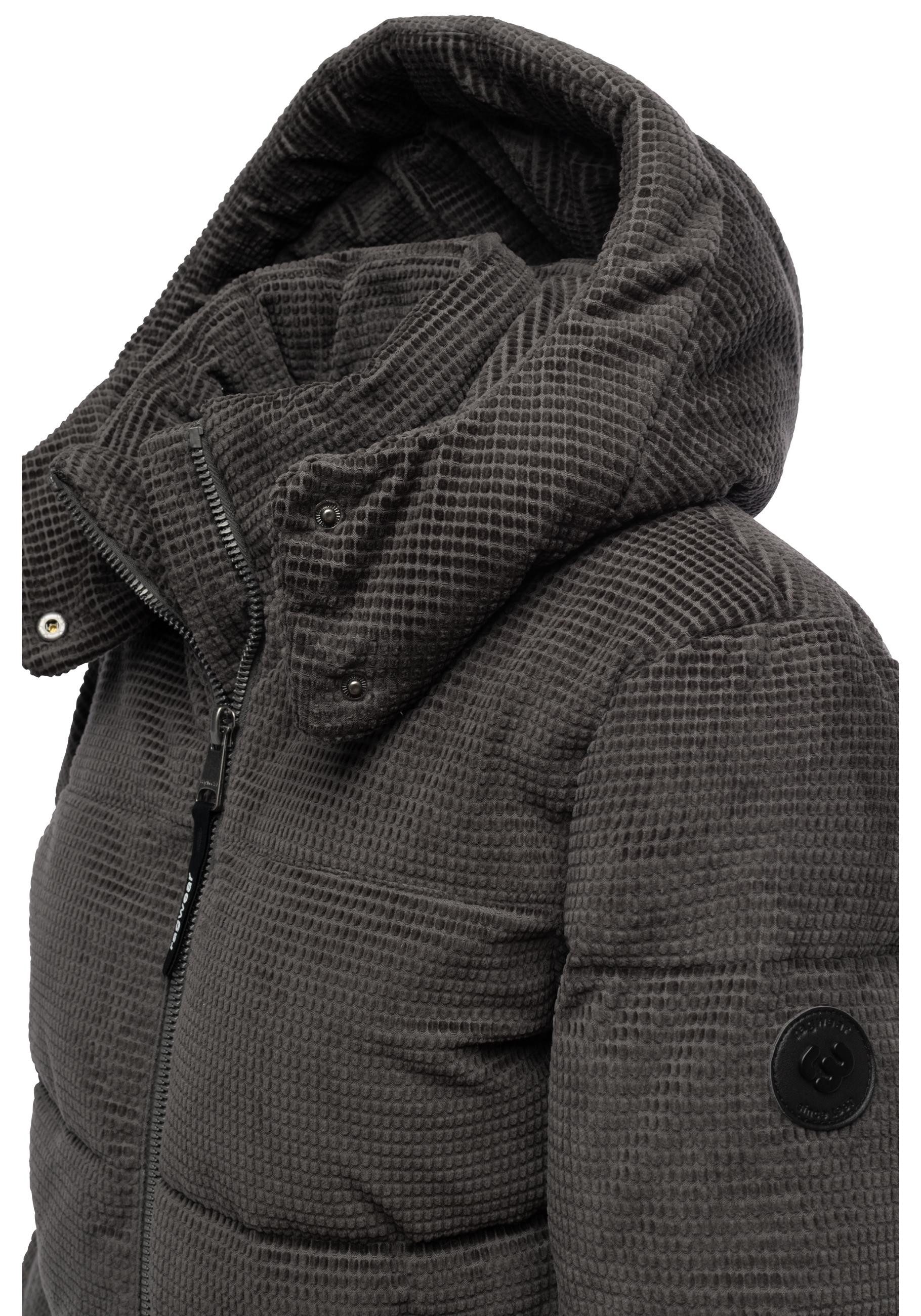 Ragwear Steppjacke Roobie Cordy Wasserdichte Winterjacke aus Kord mit abnehmbarer Kapuze
