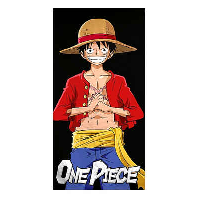 One Piece Anime Badetuch Monkey D. Luffy, Mikrofaser, Strandtuch 70 x 140 cm schnelltrocknend
