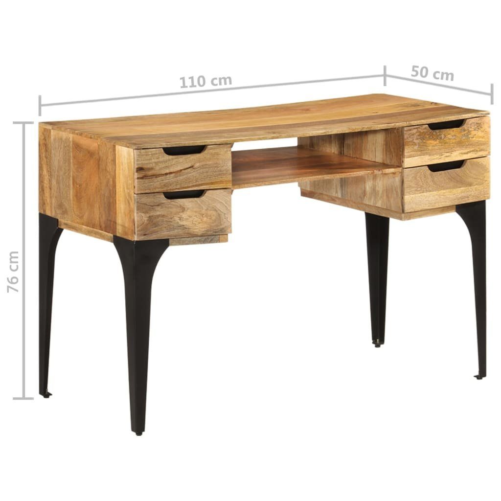 Schreibtisch cm 110x50x76 furnicato Massivholz Mango