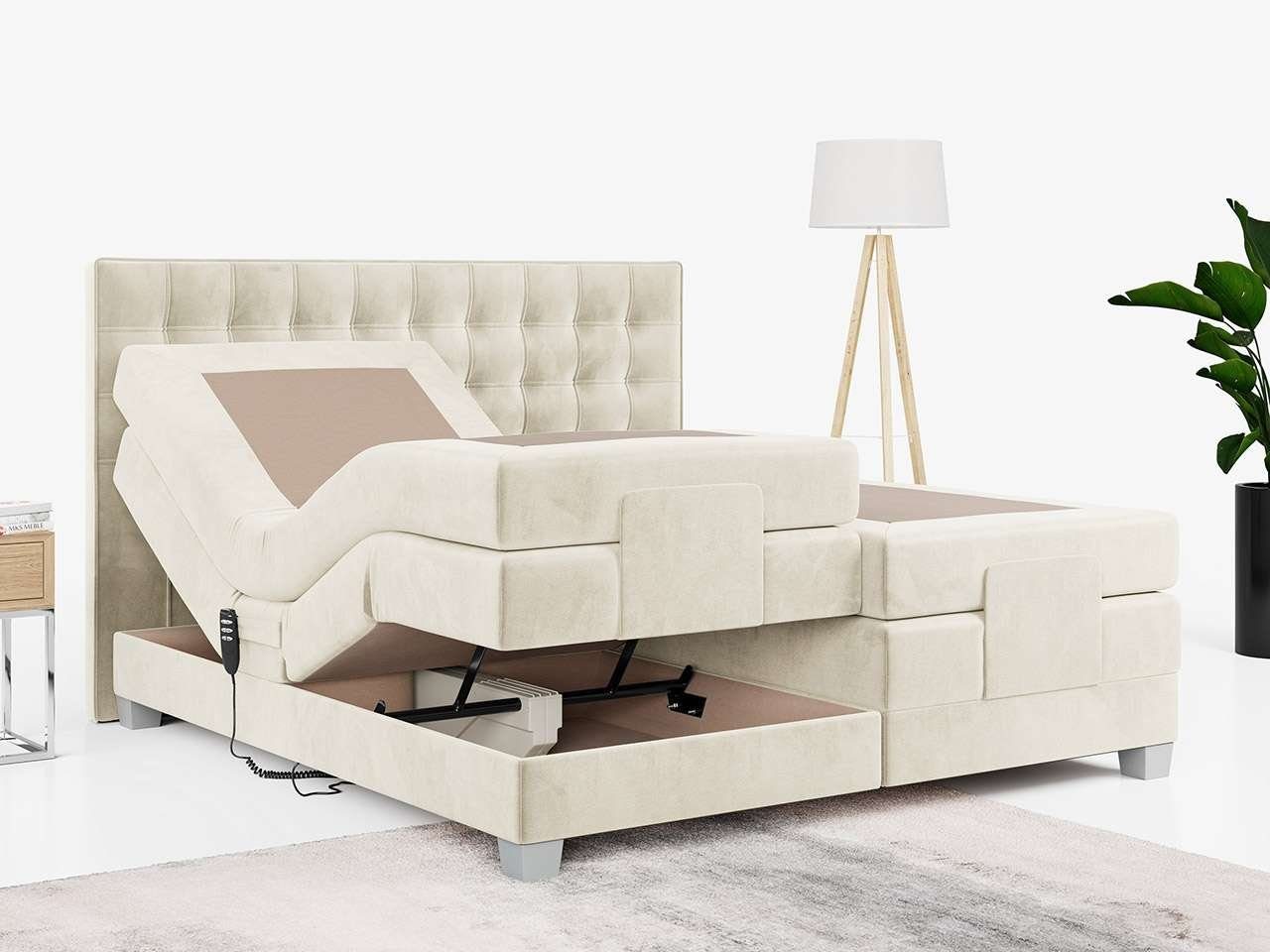 MKS MÖBEL Boxspringbett ELECTRO Elektrisch verstellbare Doppelbett