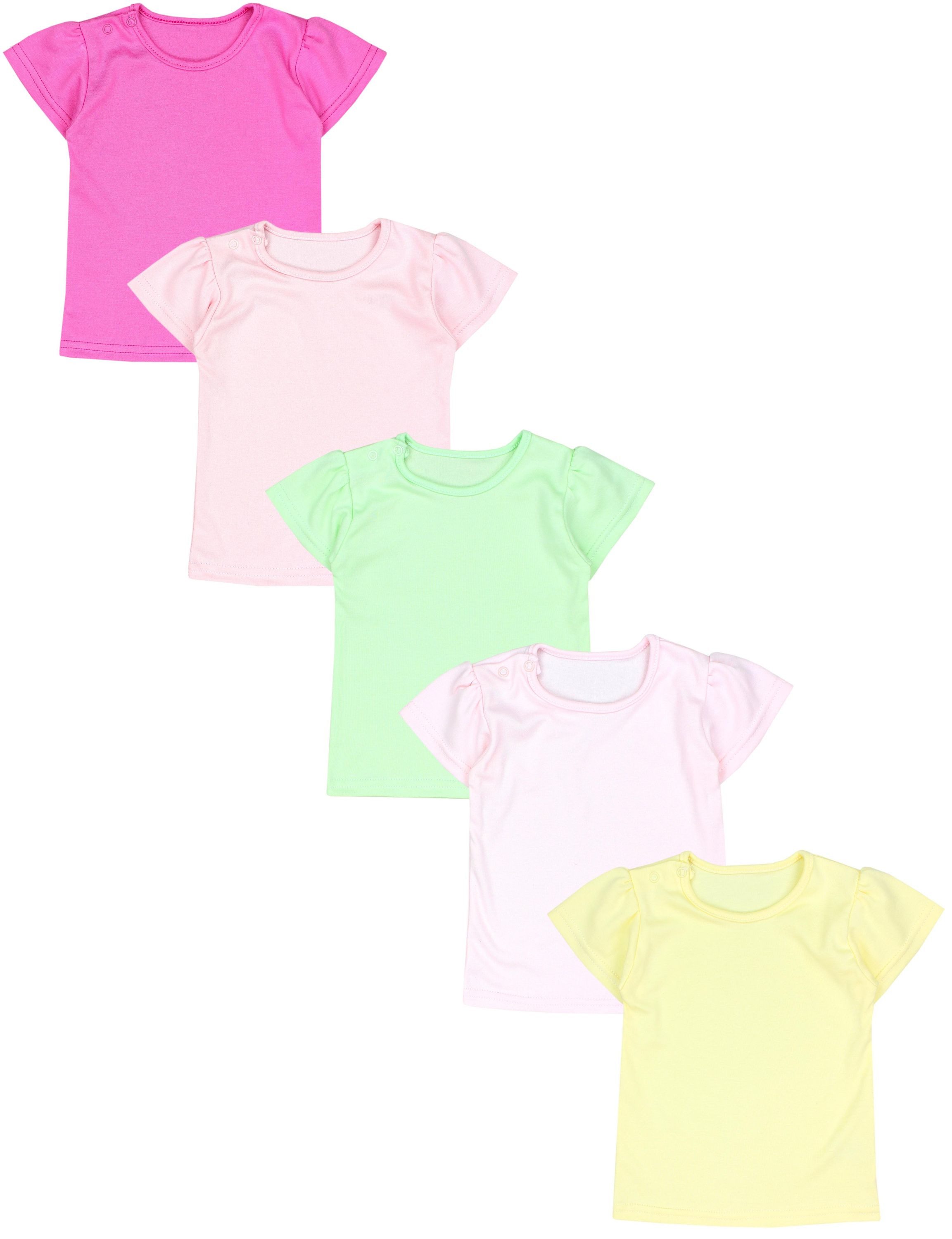 T-Shirt TupTam Baby Mädchen Kurzarm T-Shirt Gemustert Bunt 5er Set