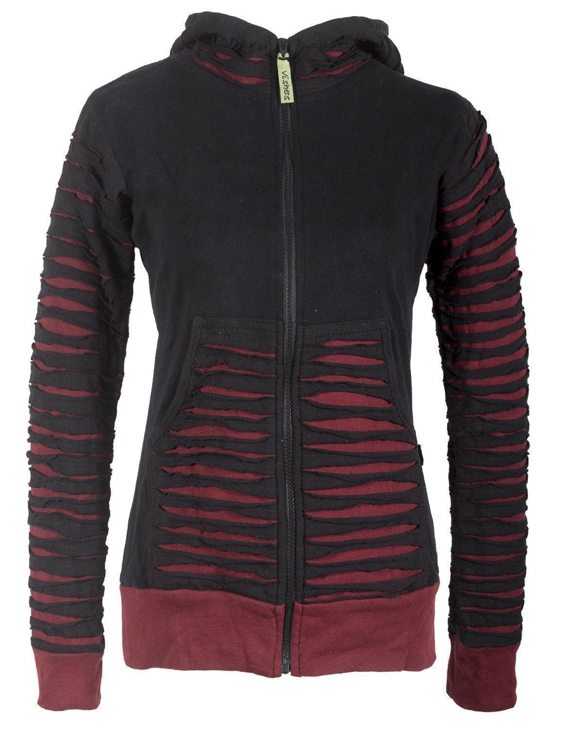 Kapuzensweatjacke Patchworkjacke Kapuzenjacke Hoodie Cutwork