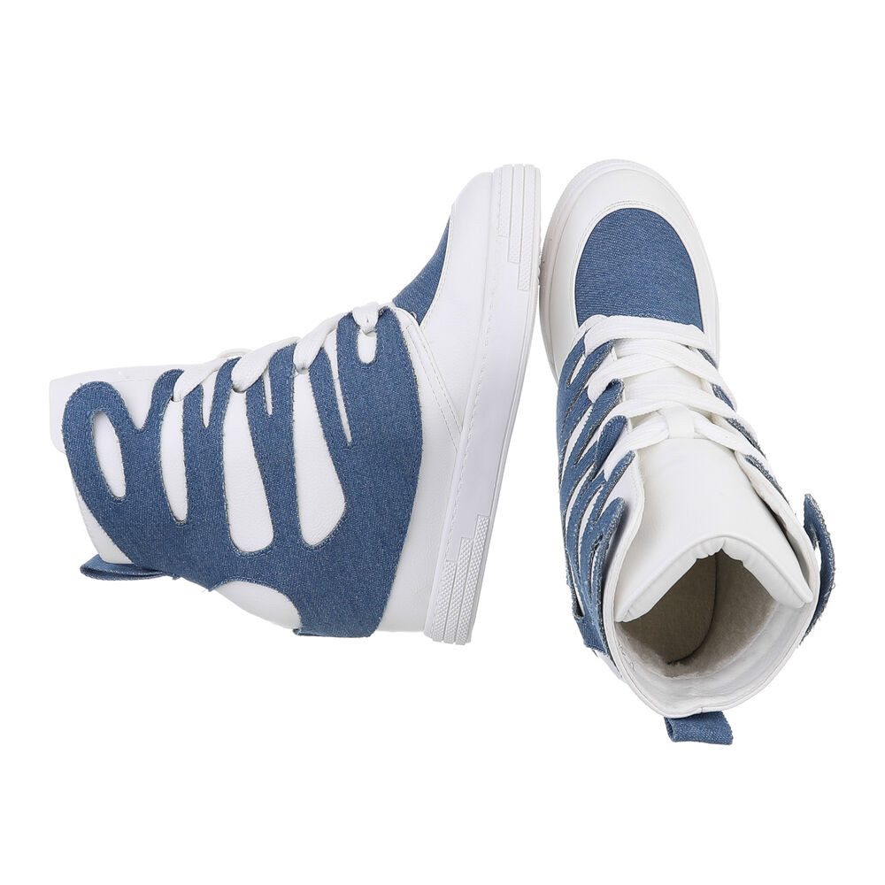 Ital-Design Damen High-Top Freizeit Schnürstiefelette (87108910) Keilabsatz günstig online kaufen