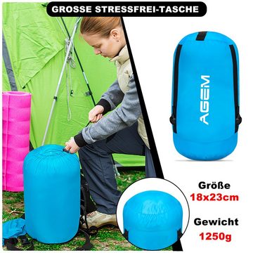 AGEM Daunenschlafsack 3 jahreszeiten Mammut -10-5 Grad Schlafsack für Camping