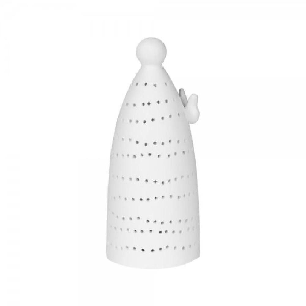 Räder Windlicht Design Lichtengel Mini mit LED-Licht Linien Weiß (11,5cm) günstig online kaufen