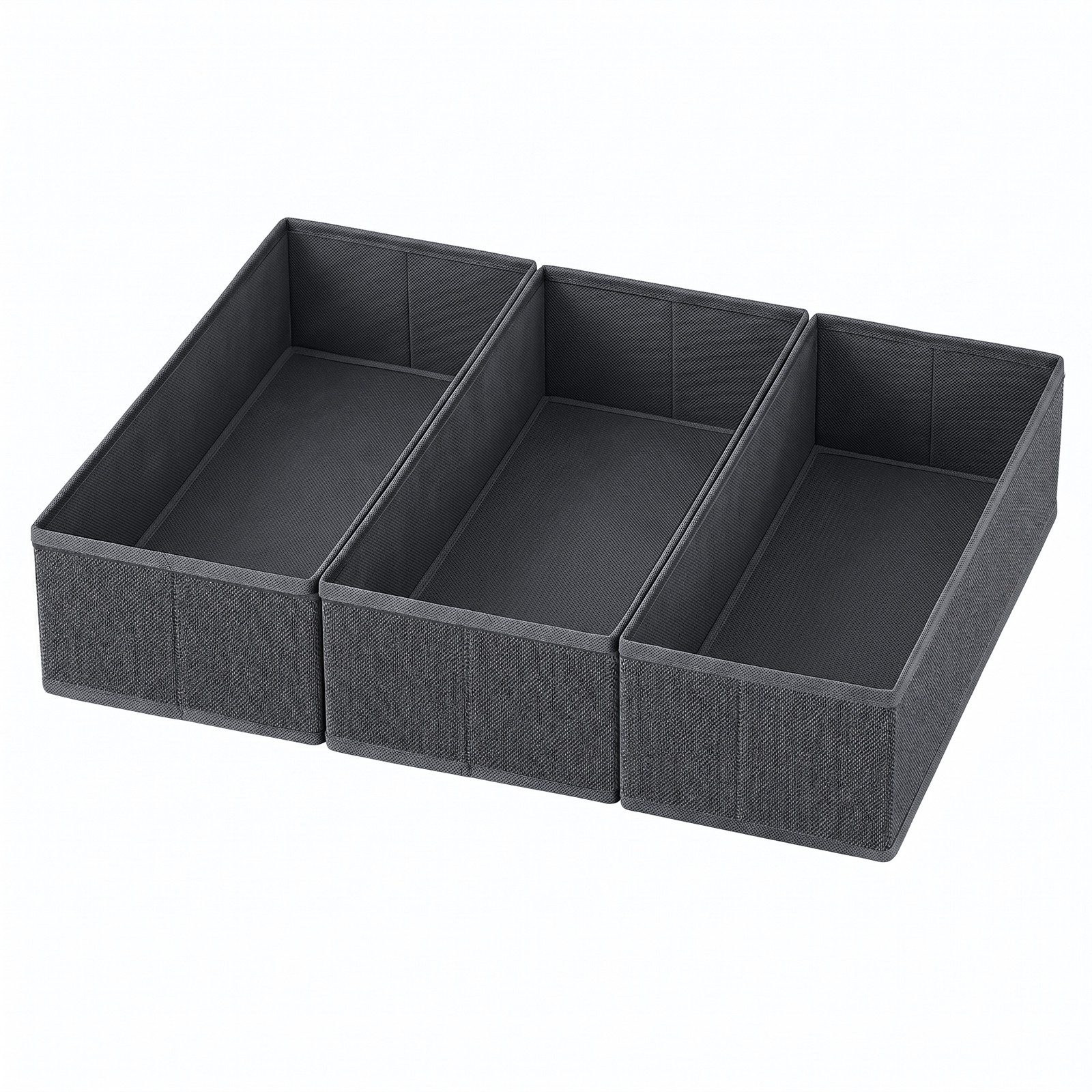 Sekey Aufbewahrungsbox Schubladen Organizer aus Vliesstoff – faltbare Aufbewahrungsboxen, 3er-Set, 1 × 19 × 51 × 11 cm + 2 × 22 × 51 × 11 cm für PAX 75 – Bild 2 von 5