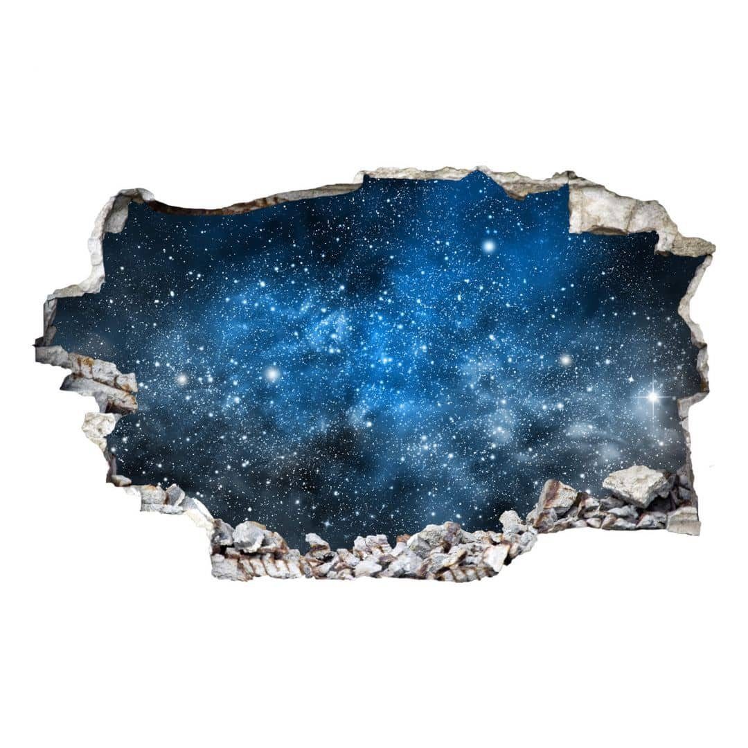Wandbild Wandtattoo 3D Nachthimmel K&L Wandsticker, Art Wandtattoo Wall Mauerdurchbruch Weltraum selbstklebend Aufkleber Sterne Galaxie