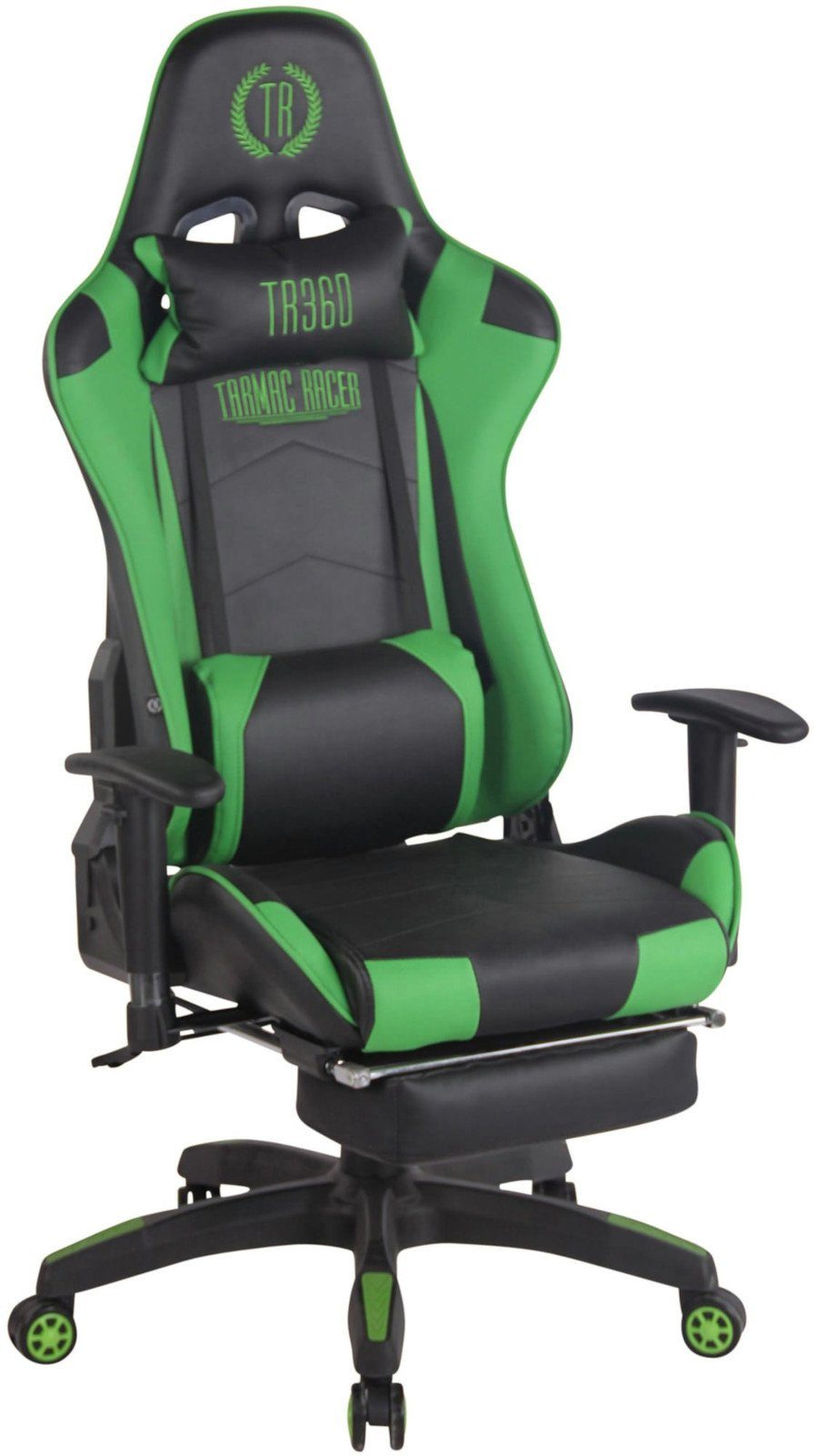 CLP Gaming Chair Turbo mit Fußablage, Höhenverstellbar und drehbar