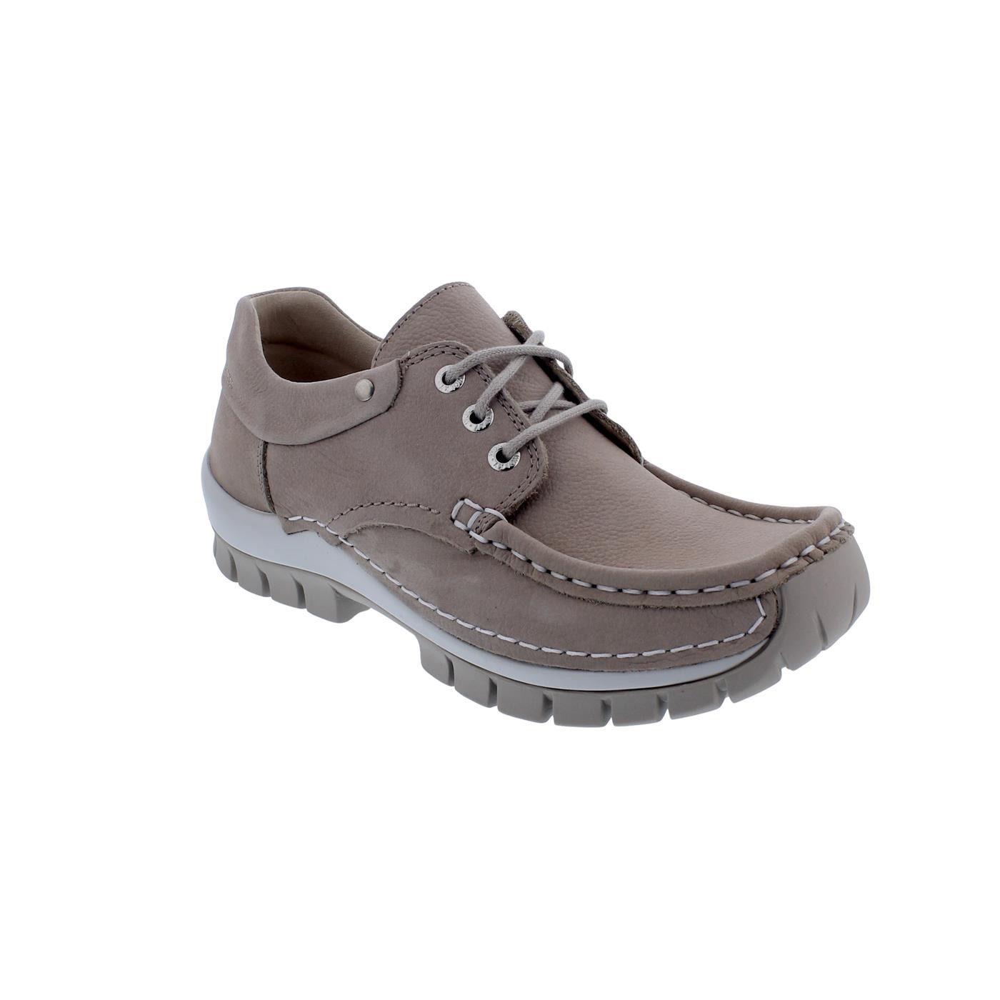 WOLKY Wolky Halbschuh Fly 0470111-125, Antique Nubukleder, Safari-Beige, Fuß Schnürschuh