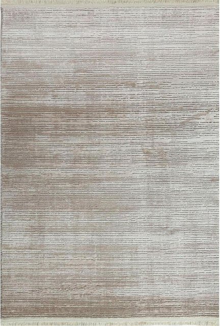 Teppich »Laguna 010«, RESITAL The Voice of Carpet, rechteckig, Höhe 11 mm, Kurzflor, gewebt, Hoch-Tief-Struktur, mit Fransen, Wohnzimmer-Otto