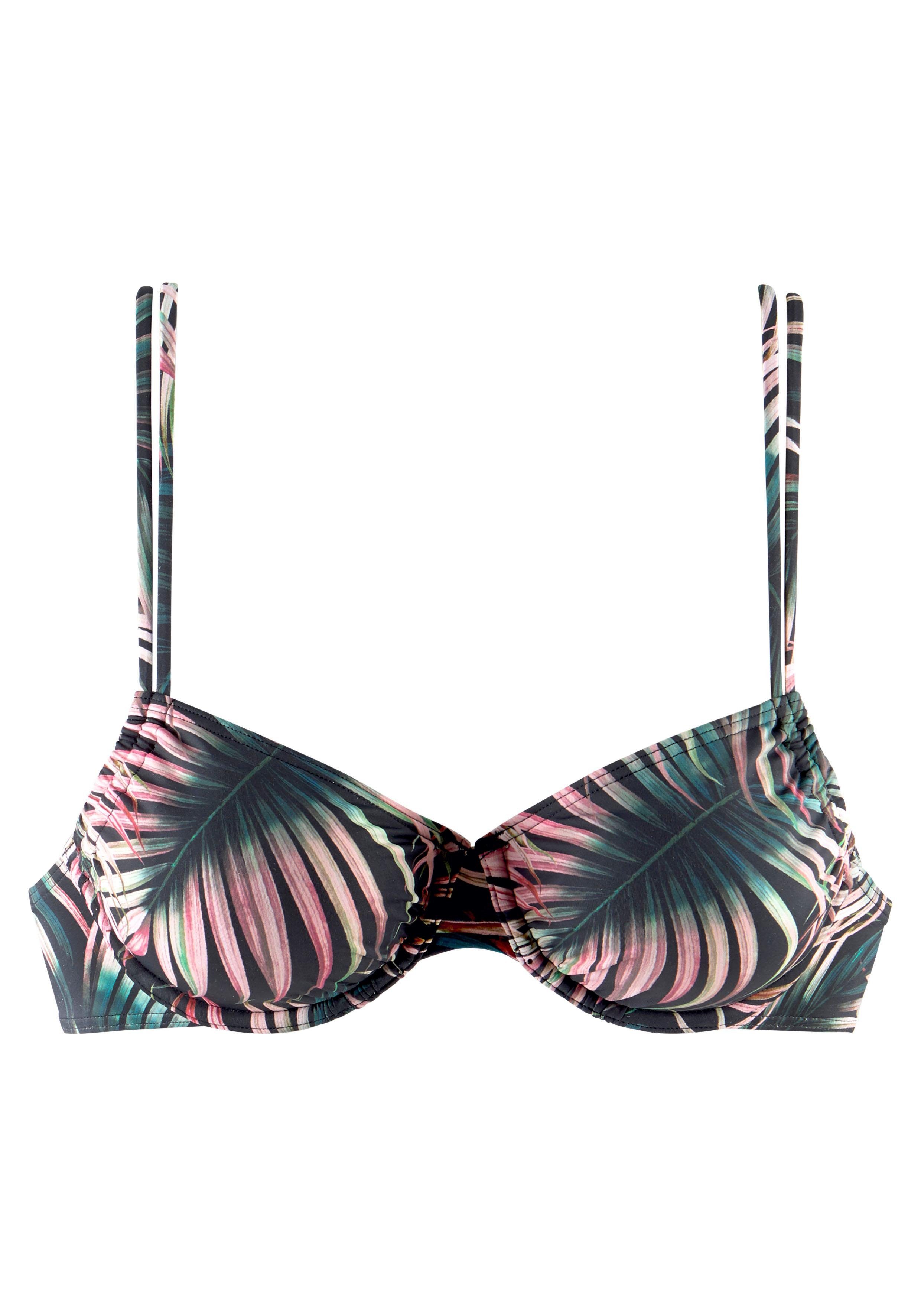 Wäsche/Bademode Bikinis LASCANA Bügel-Bikini-Top Reese, mit Palmendruck