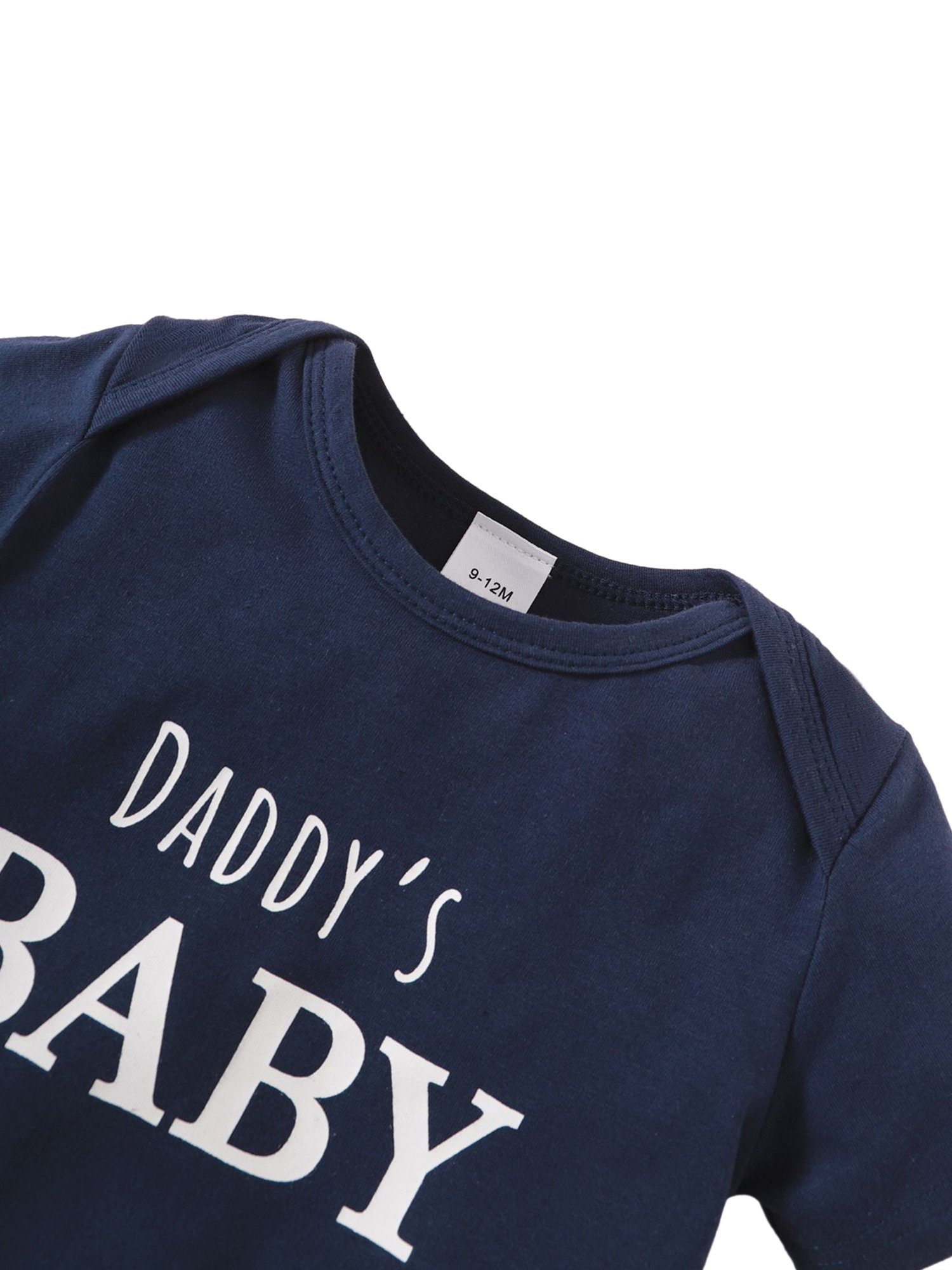 LAPA Baumwolle Shorts & Baby-Strampler 2-tlg) Shirt Sommerlicher aus Blau (Set, Shorts und