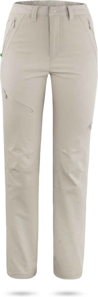 normani Outdoorhose »Damen Softshellhose Lavieille« Trekkinghose Wanderhose Funktionshose auf 3/4 Länge kürzbar mit Sonnenschutzfaktor 50+