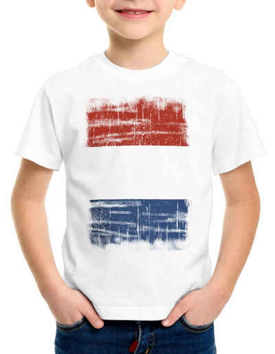style3 Print-Shirt Kinder T-Shirt Holland Vintage Flagge EM WM Olympia