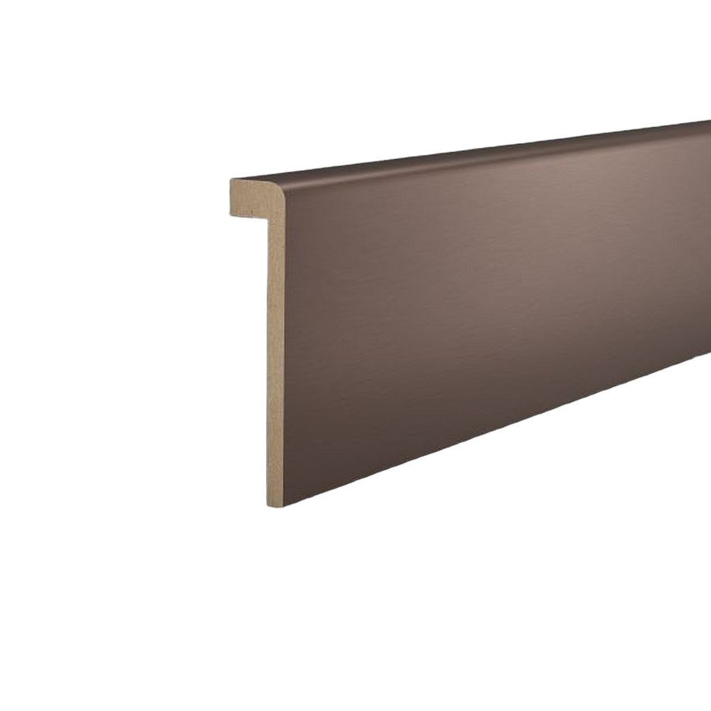Südbrock Sockelleiste Abdeckleiste Fliesensockel 19 x 96 mm MDF foliert Dekor Bronze, L: 250 cm, H: 9.6 cm, 1-St.
