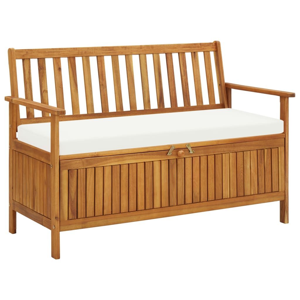 Garten Aufbewahrungsbank Akazienholz Massiv 120 X 63 X 84 Cm günstig online kaufen