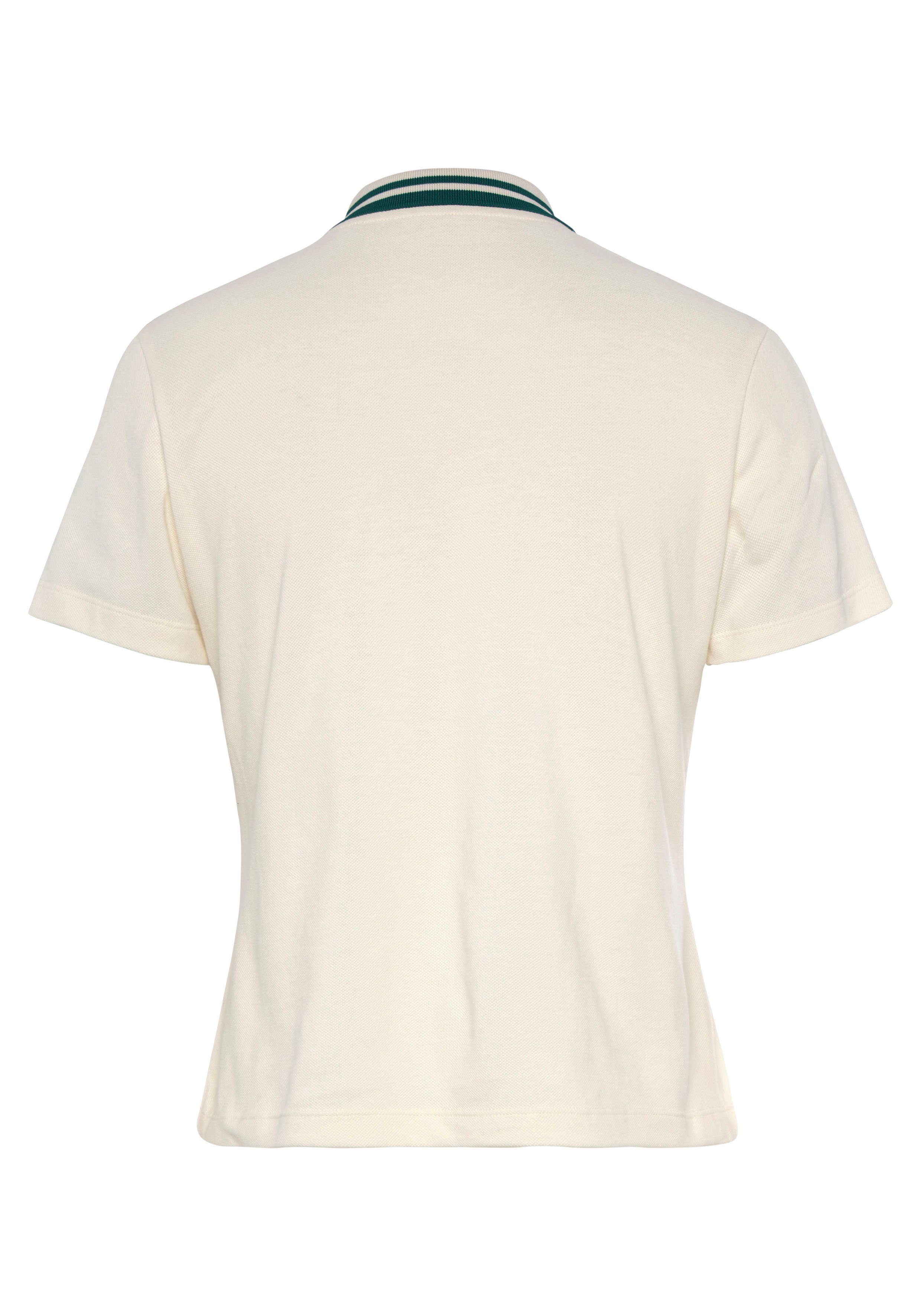 T-Shirt LASCANA mit Offwhite Knopfleiste ACTIVE