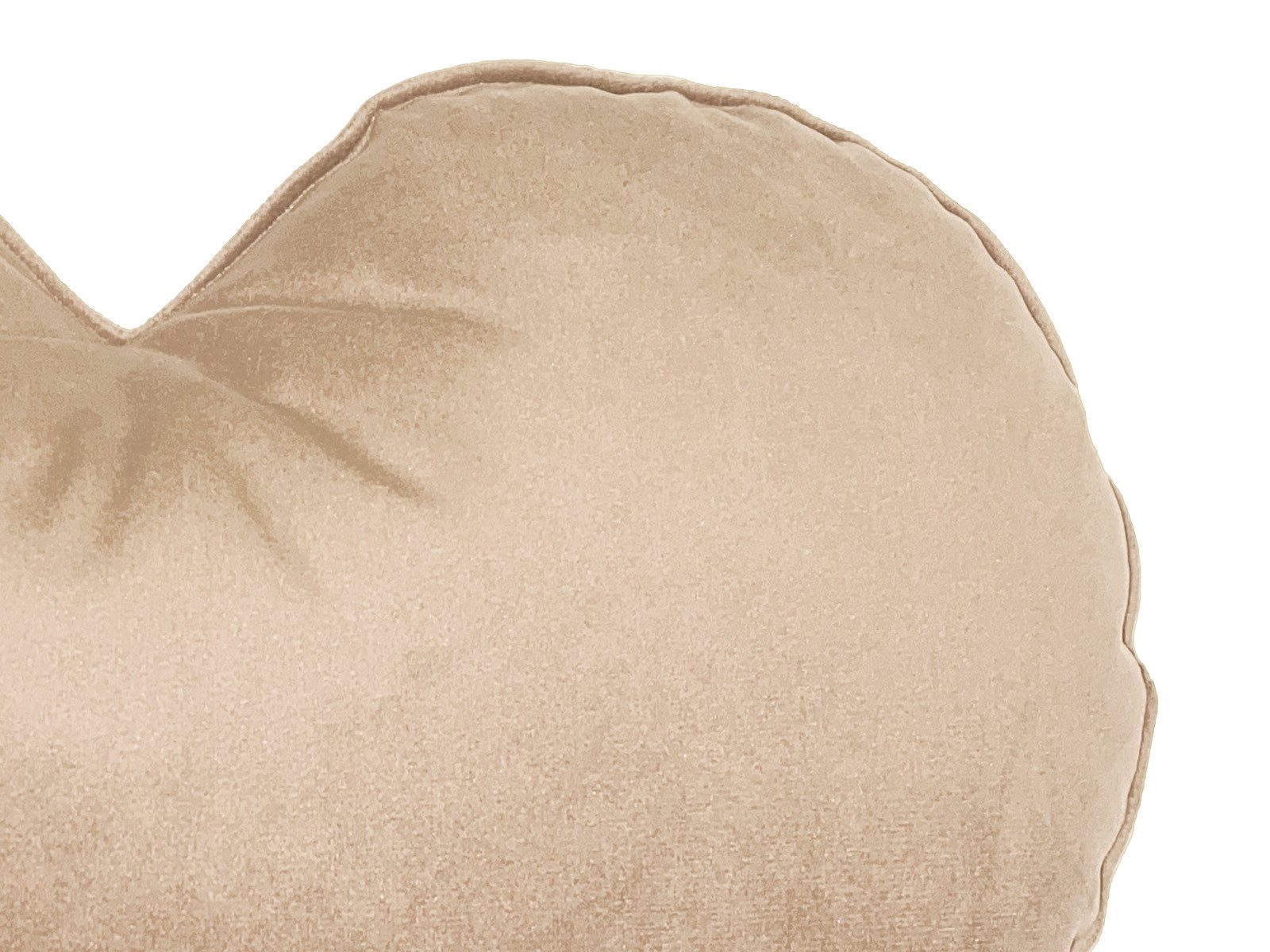 beties Dekokissen Samt&Sonders, Herz Kissen gefüllt braun-beige