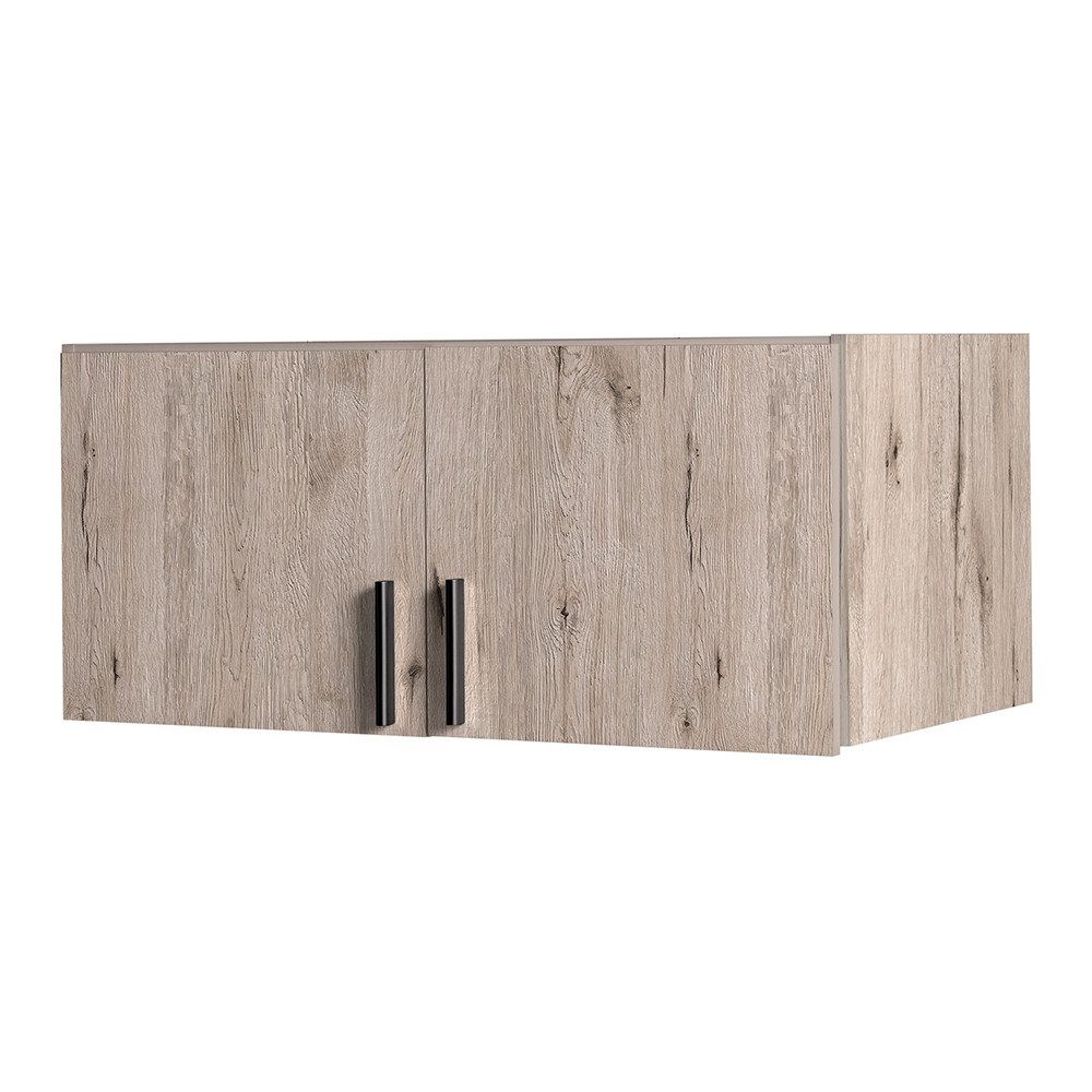 Lomadox Aufsatzschrank SELAWIK-166 für Kleiderschrank 2trg., Eiche, ca. 92/40/54 cm
