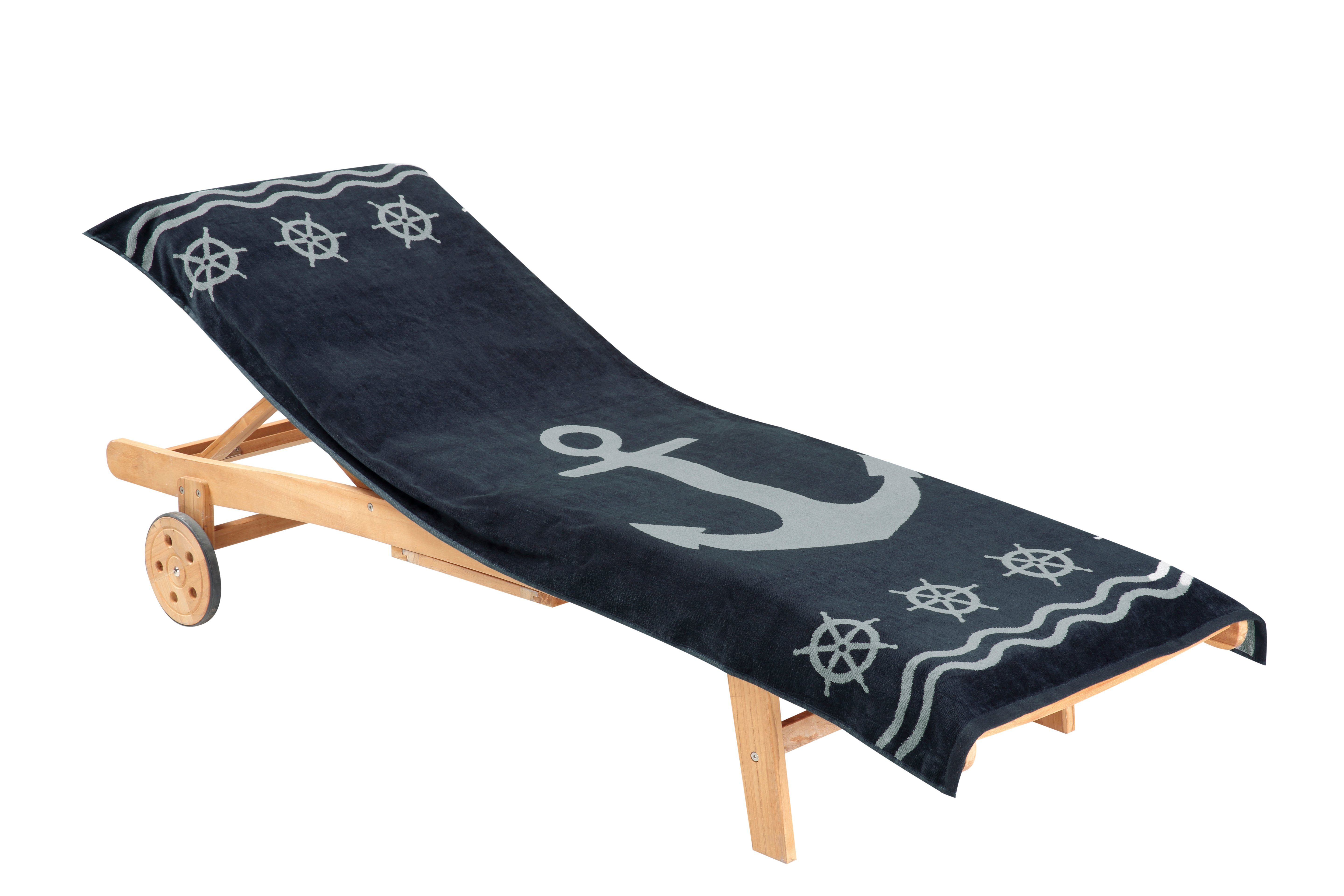 Delindo Lifestyle Liegenauflage Tropical Liegenauflage ANKER, (1 St), Jacquard-gewebtes Motiv