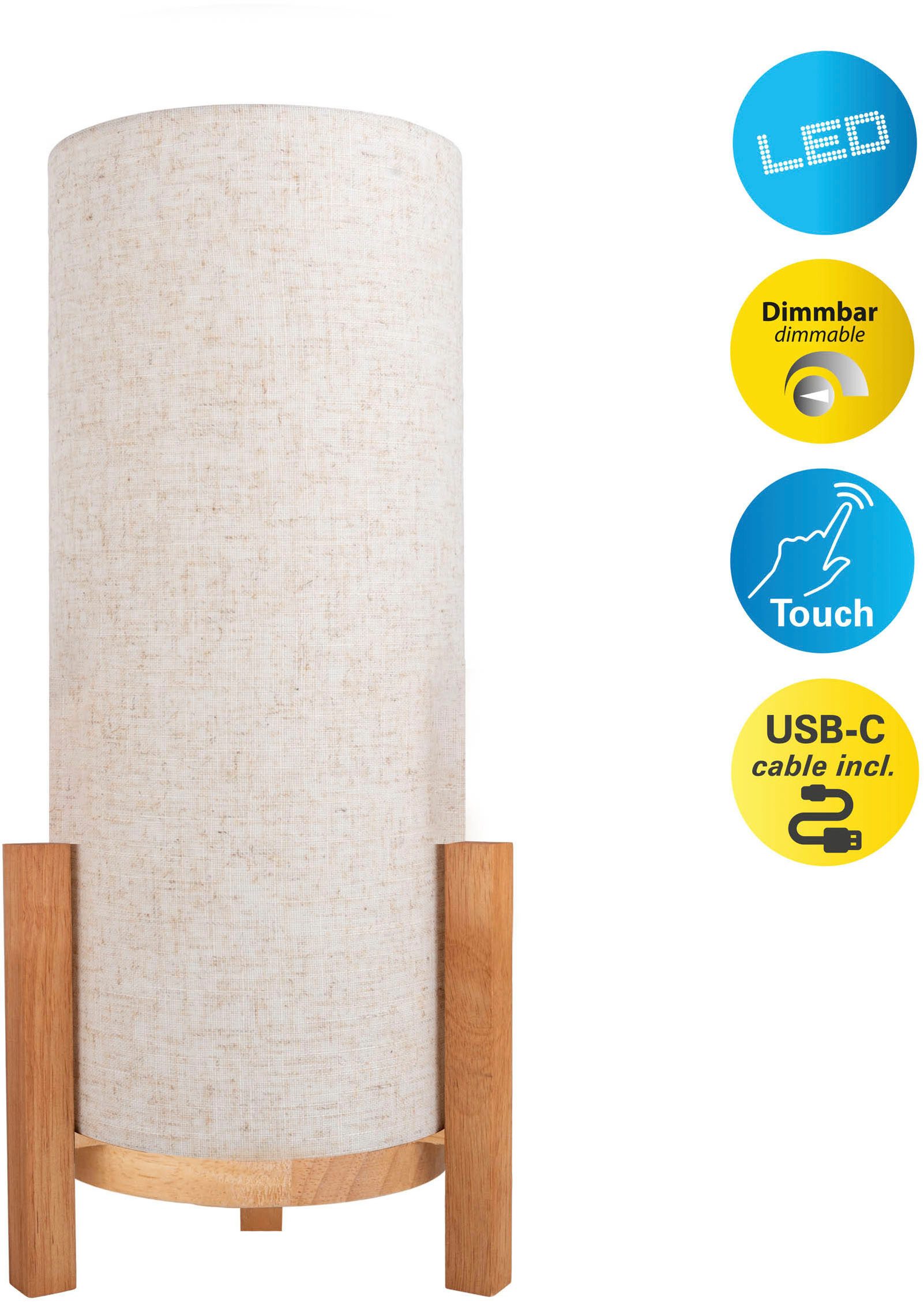 näve LED Tischleuchte Madita, Ein-/Ausschalter, LED wechselbar, Warmweiß, A günstig online kaufen