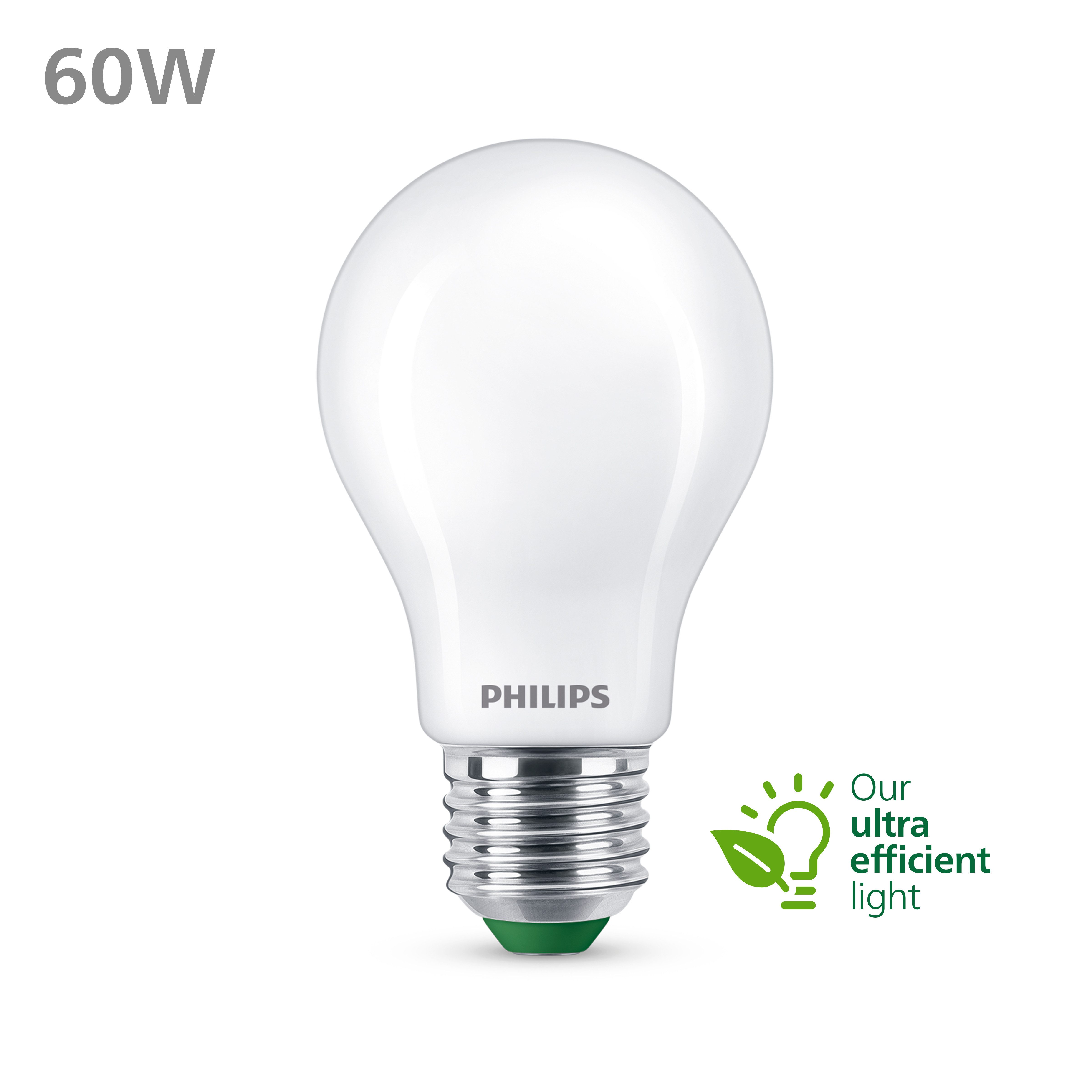 Philips LED-Leuchtmittel UltraEfficient 60W 2700K, E27, 3 St., Warmweiß