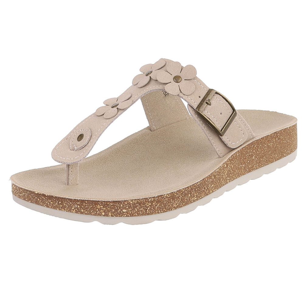 Feminine Flip-Flops mit Blumen-Design für Damen Zehentrenner
