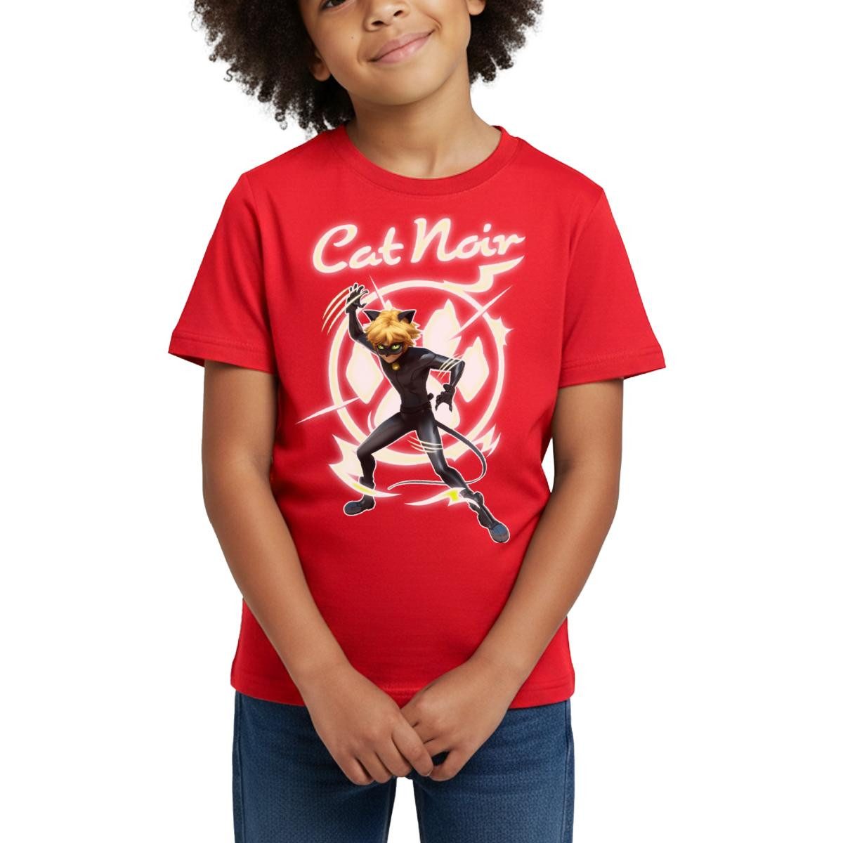 T-Shirt Miraculous Cat Noir Adrien Superheld Kinder T-Shirt