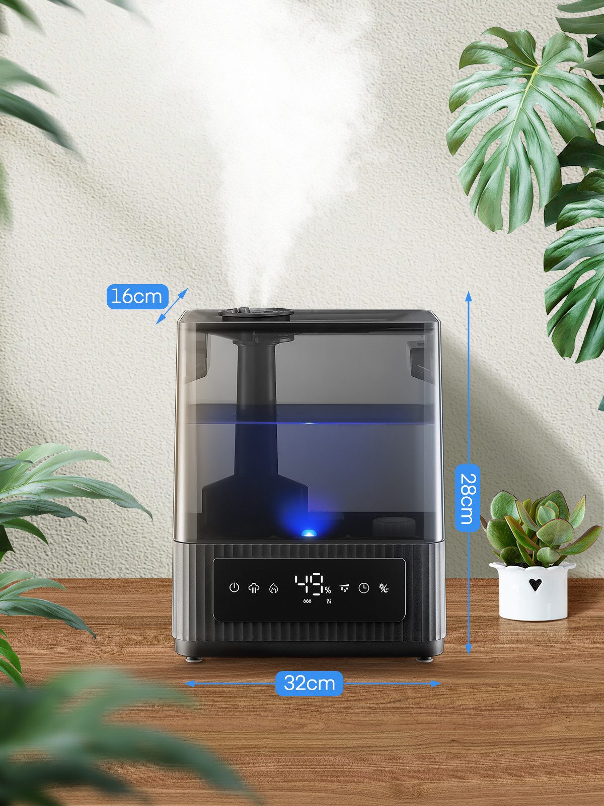 FOHERE Luftbefeuchter 6L Luftbefeuchter für Große Räume, Kaltnebel Leiser H günstig online kaufen