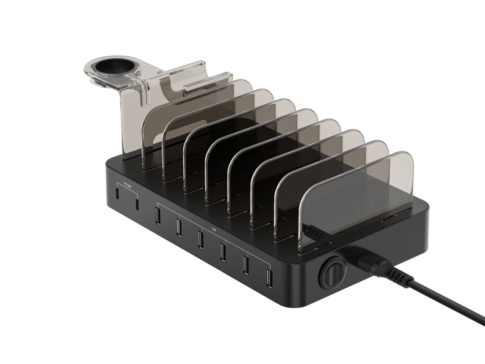 Conceptronic OZUL - Ladestation - 75 Watt - PD 3.0 - 8 Ausgabeanschlussstellen (6 x Smartphone-Ladegerät